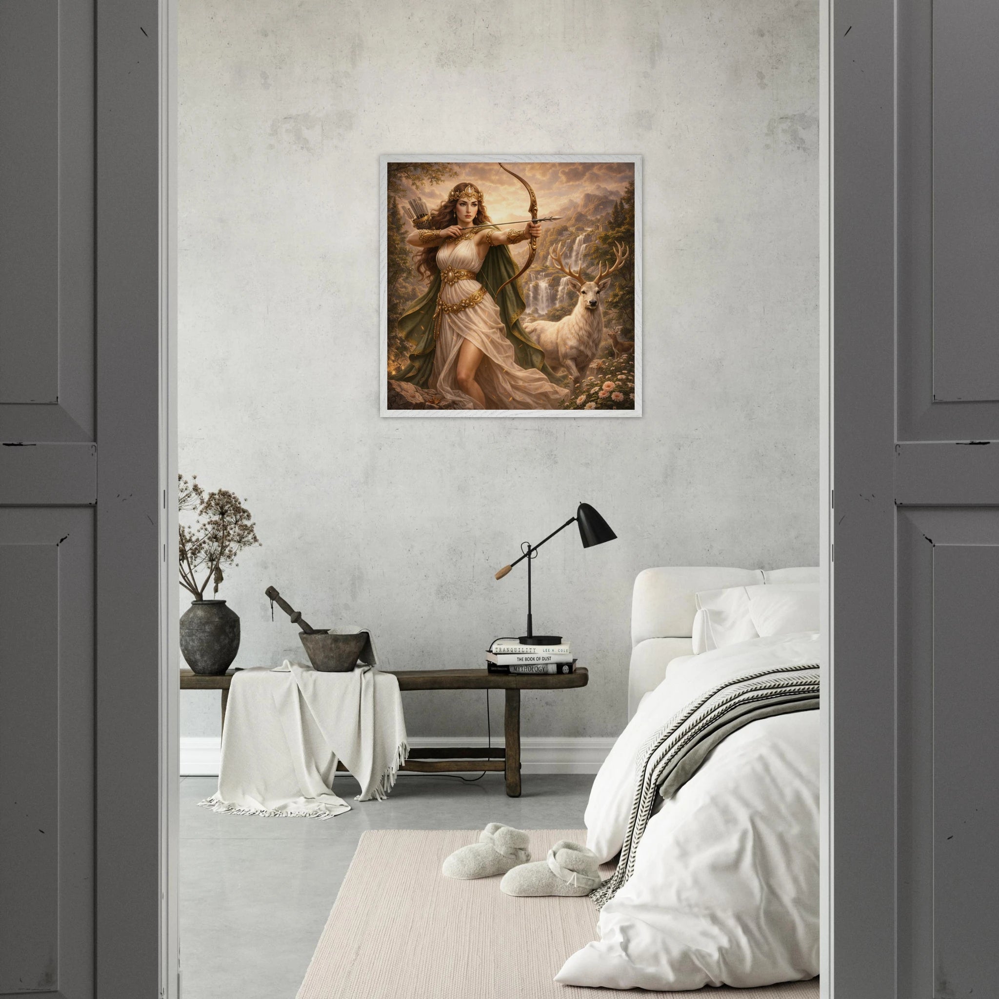 Artemis – Mythologie Fine Art Print mit Rahmen | babasan