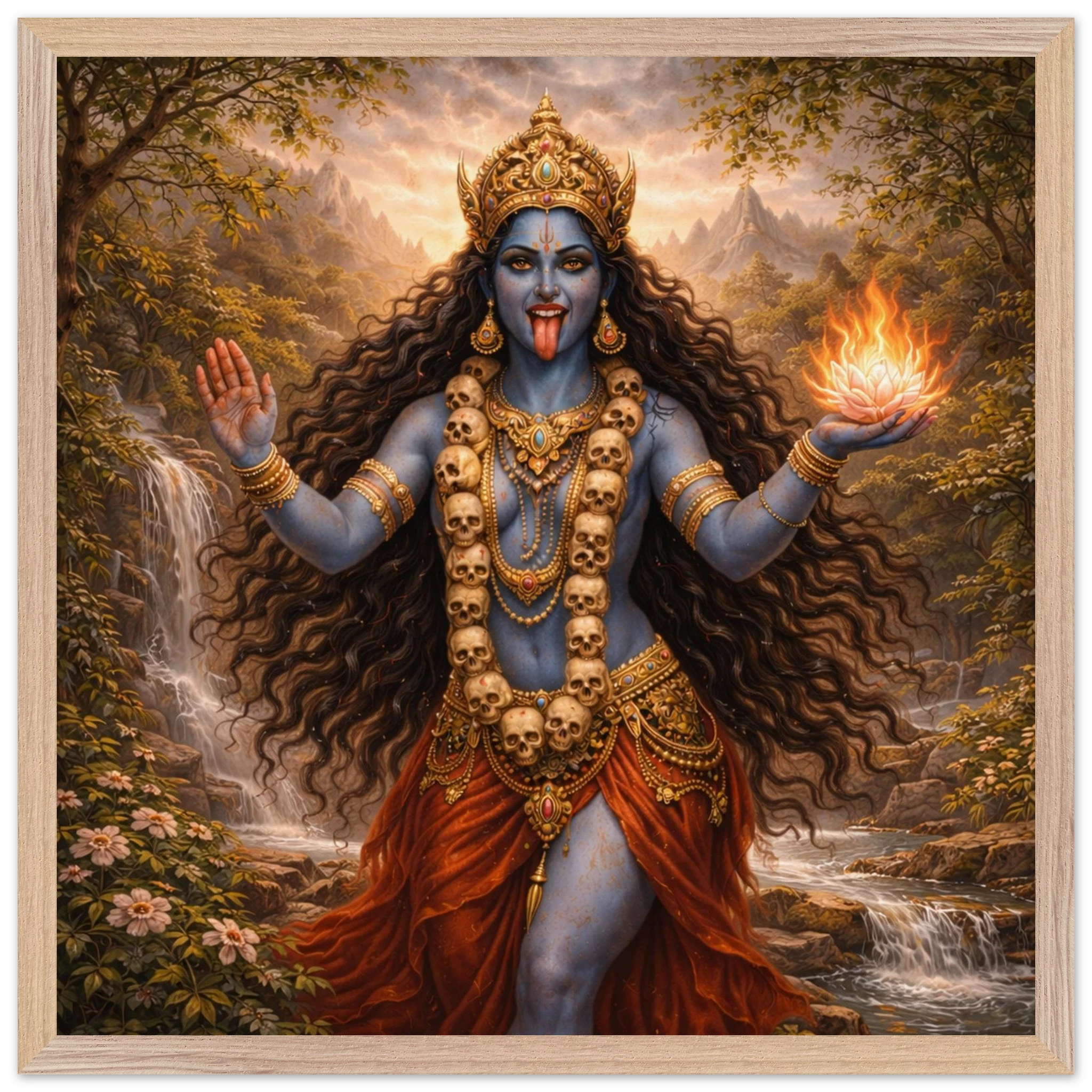 Kali – Mythologie Fine Art Print mit Rahmen | babasan