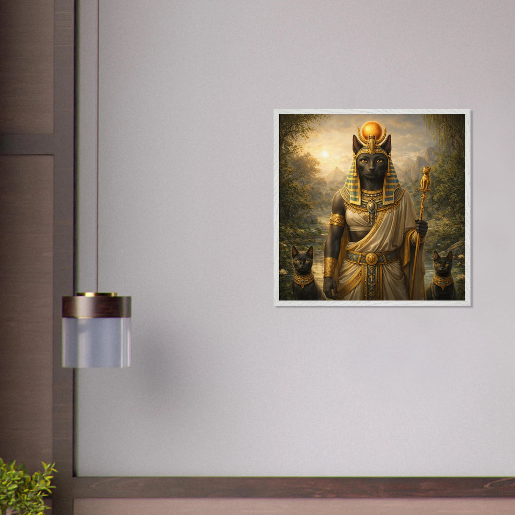 Bastet – Mythologie Fine Art Print mit Rahmen | babasan