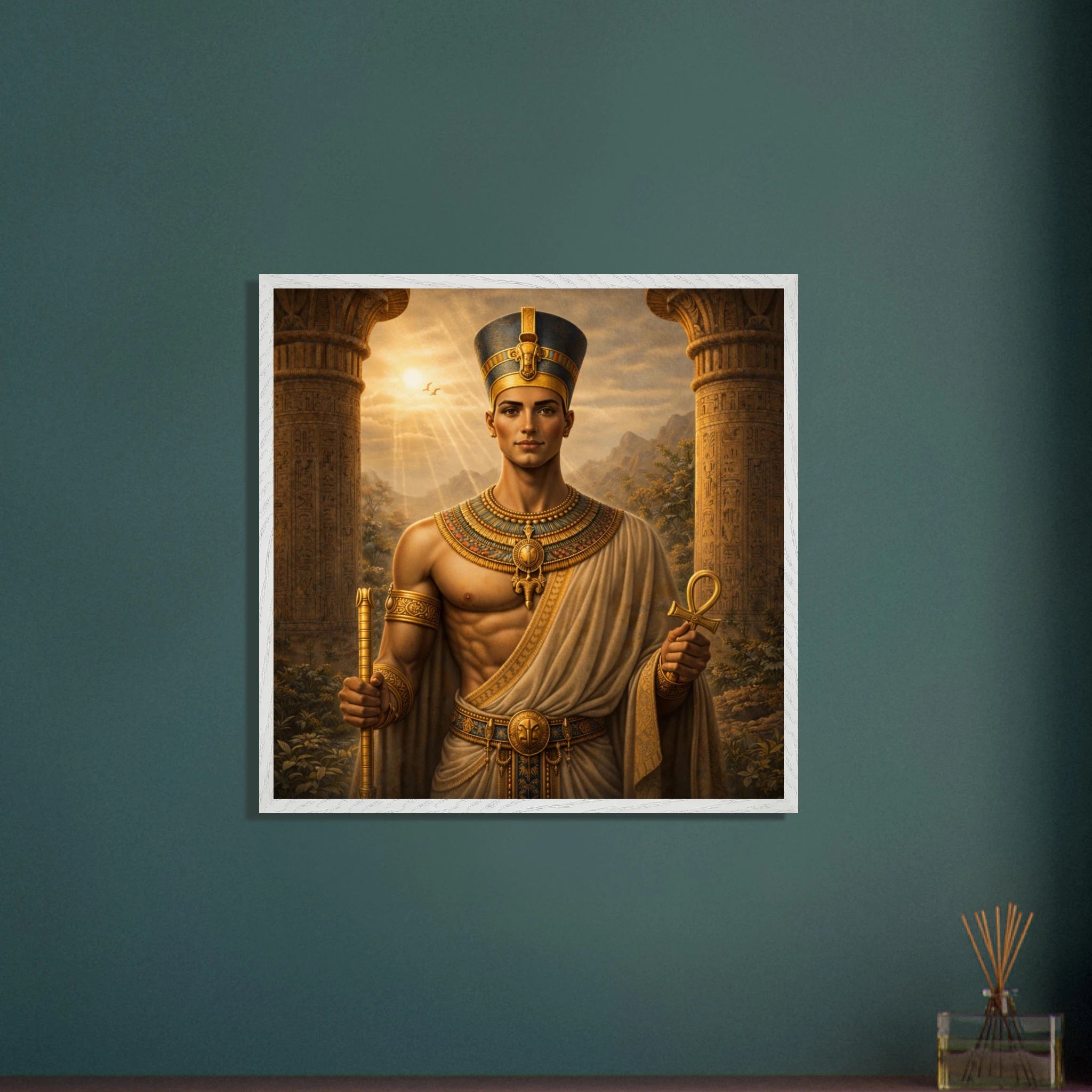 Echnaton – Mythologie Fine Art Print mit Rahmen | babasan