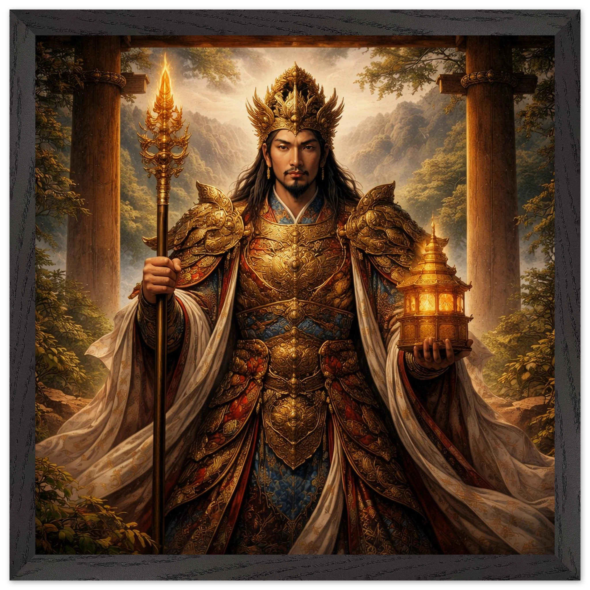 Bishamonten – Mythologie Fine Art Print mit Rahmen | babasan