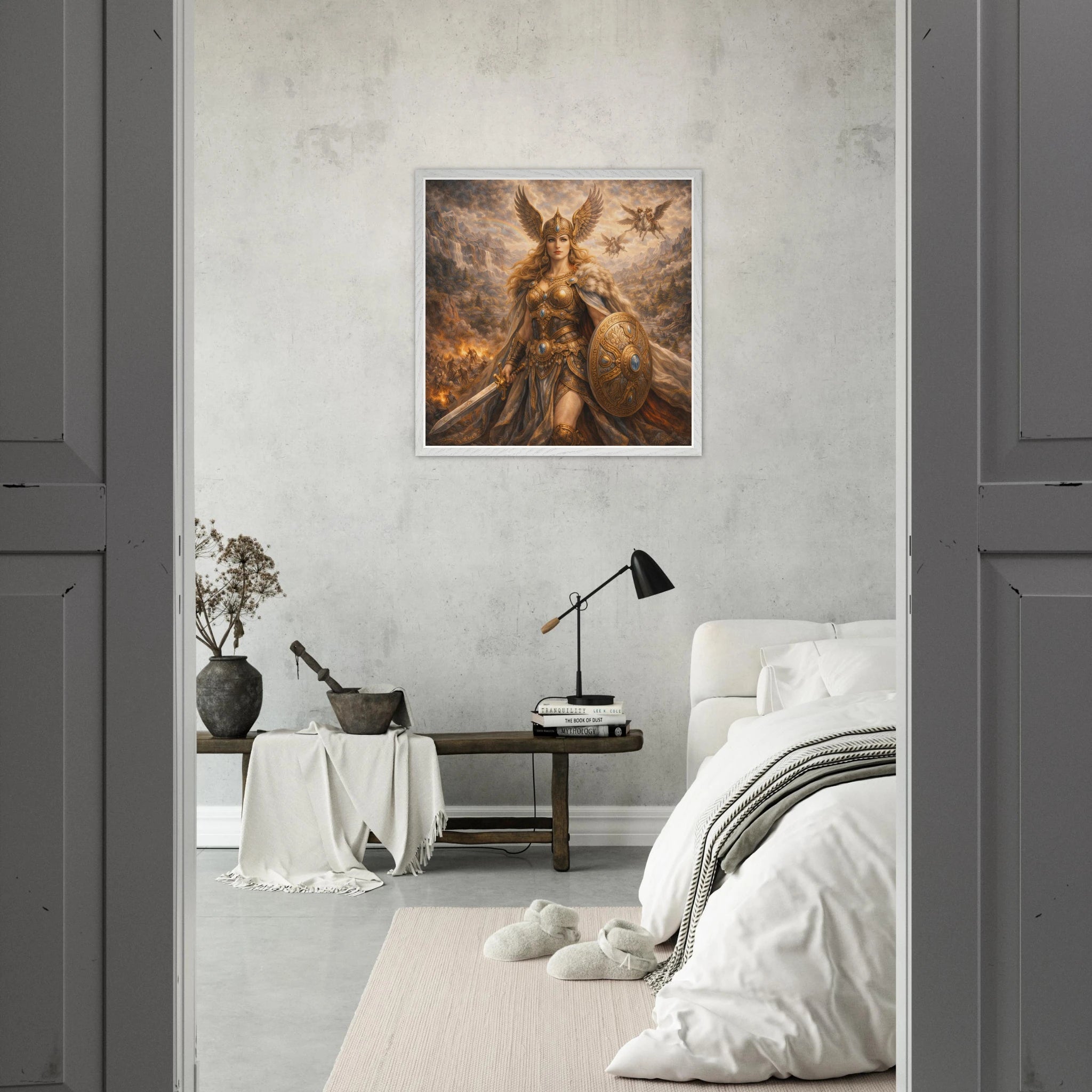 Walküre – Mythologie Fine Art Print mit Rahmen | babasan