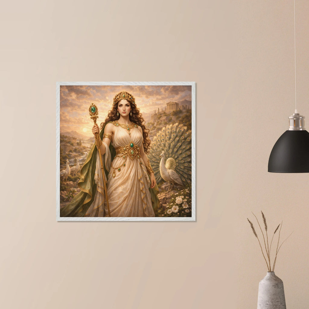 Hera – Mythologie Fine Art Print mit Rahmen | babasan