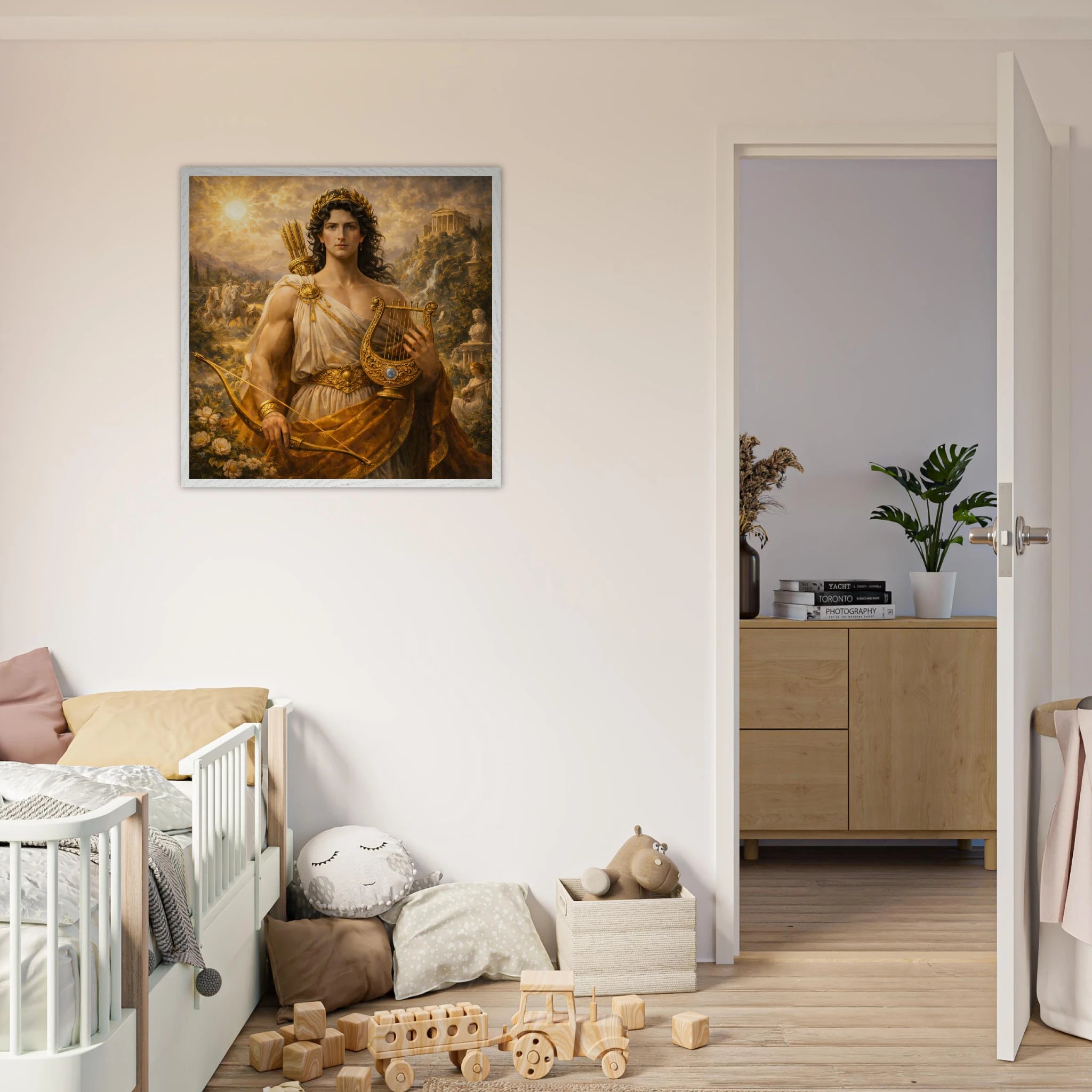 Apollo – Mythologie Fine Art Print mit Rahmen | babasan