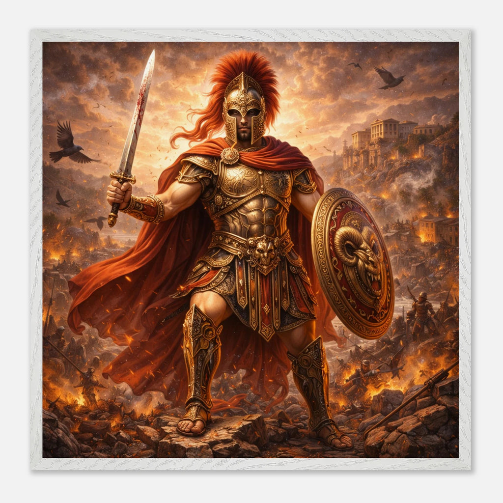 Ares – Mythologie Fine Art Print mit Rahmen | babasan