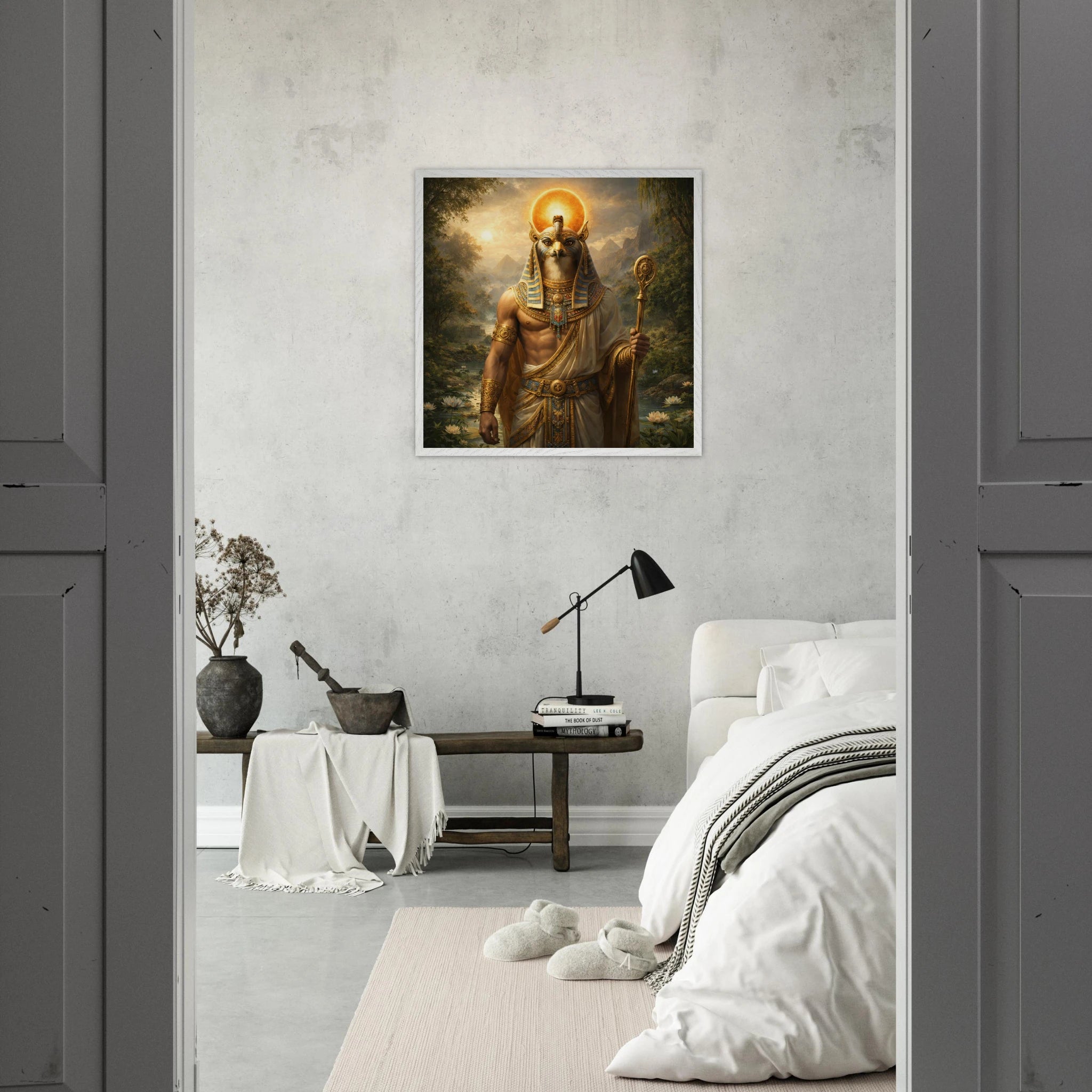 Ra – Mythologie Fine Art Print mit Rahmen | babasan