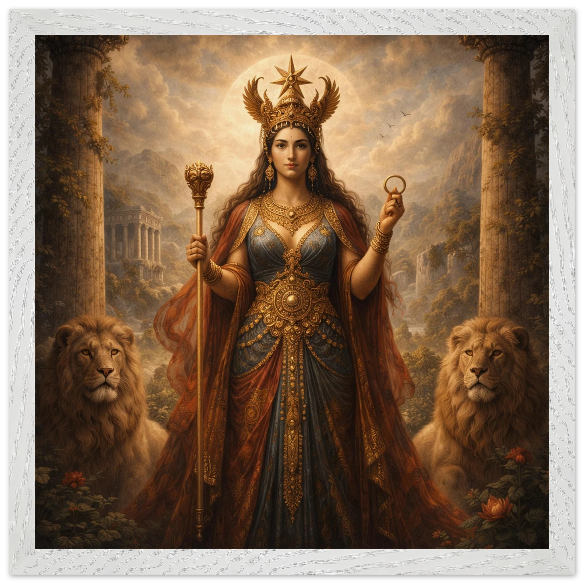 Ishtar – Mythologie Fine Art Print mit Rahmen | babasan