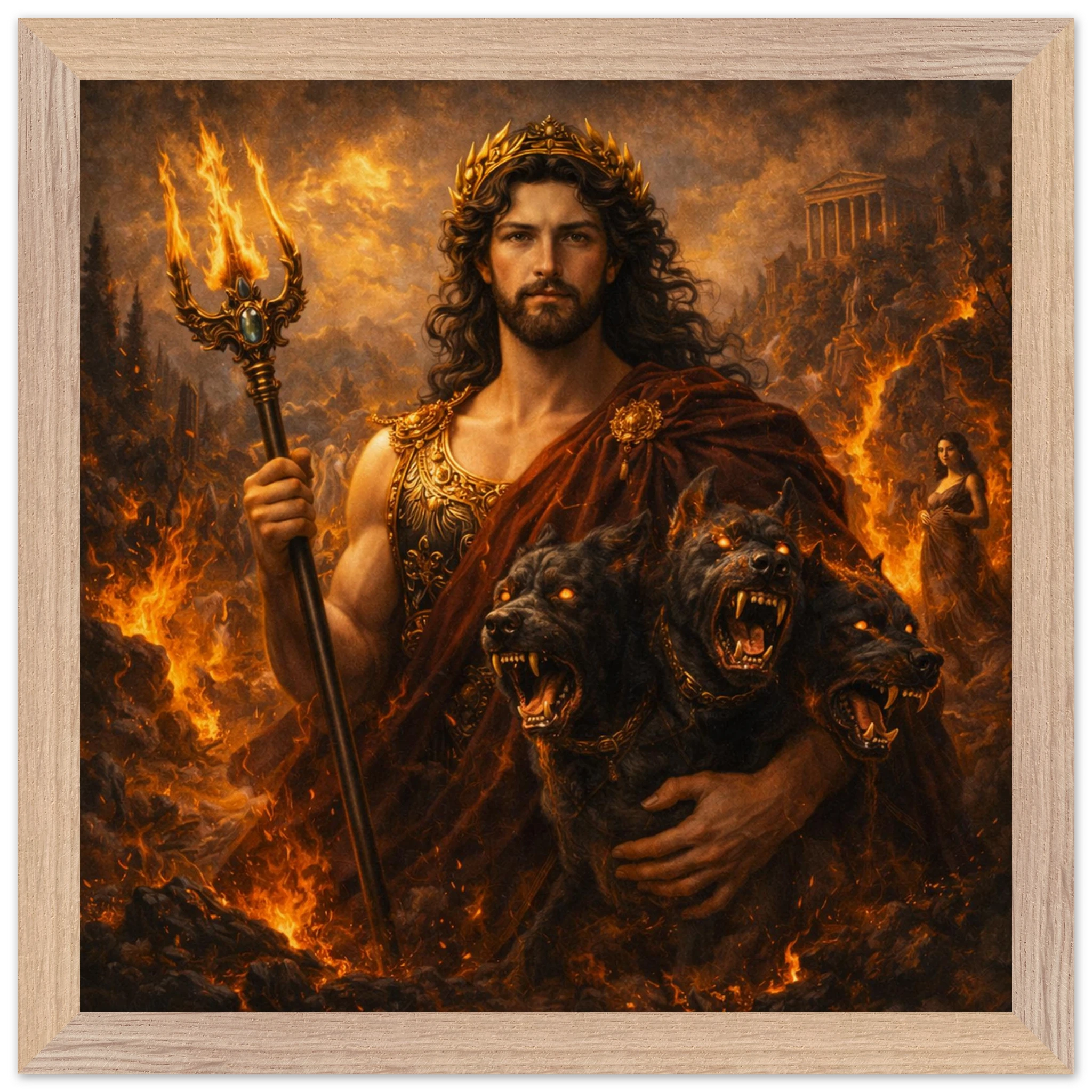 Pluto – Mythologie Fine Art Print mit Rahmen | babasan