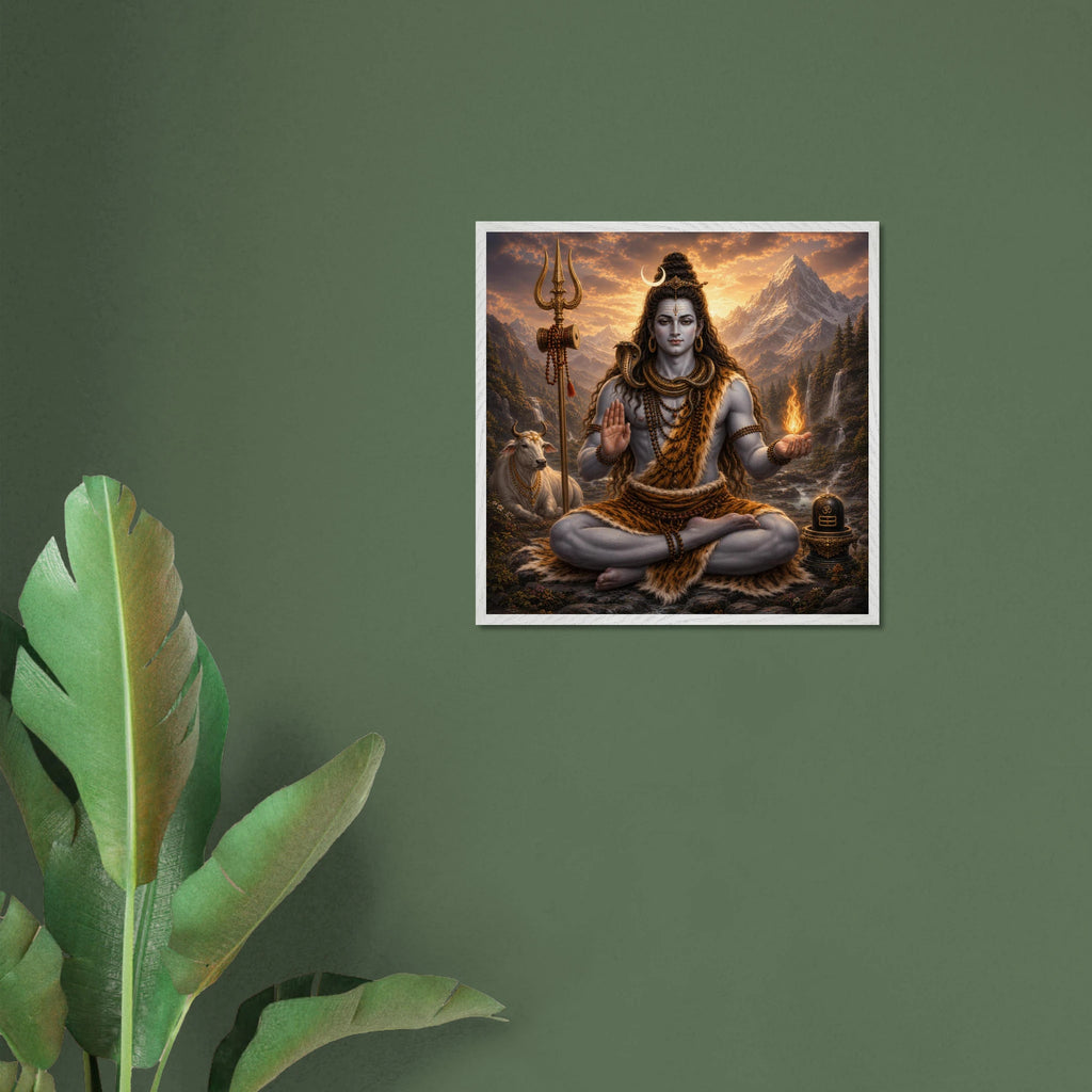 Shiva – Mythologie Fine Art Print mit Rahmen | babasan