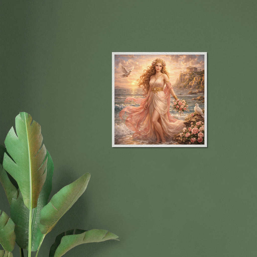 Aphrodite – Mythologie Fine Art Print mit Rahmen | babasan