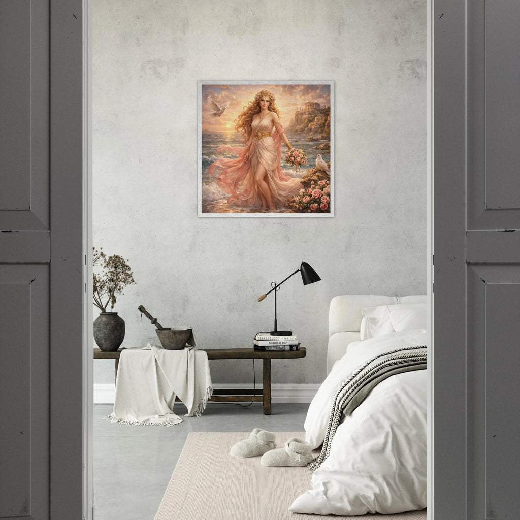 Aphrodite – Mythologie Fine Art Print mit Rahmen | babasan