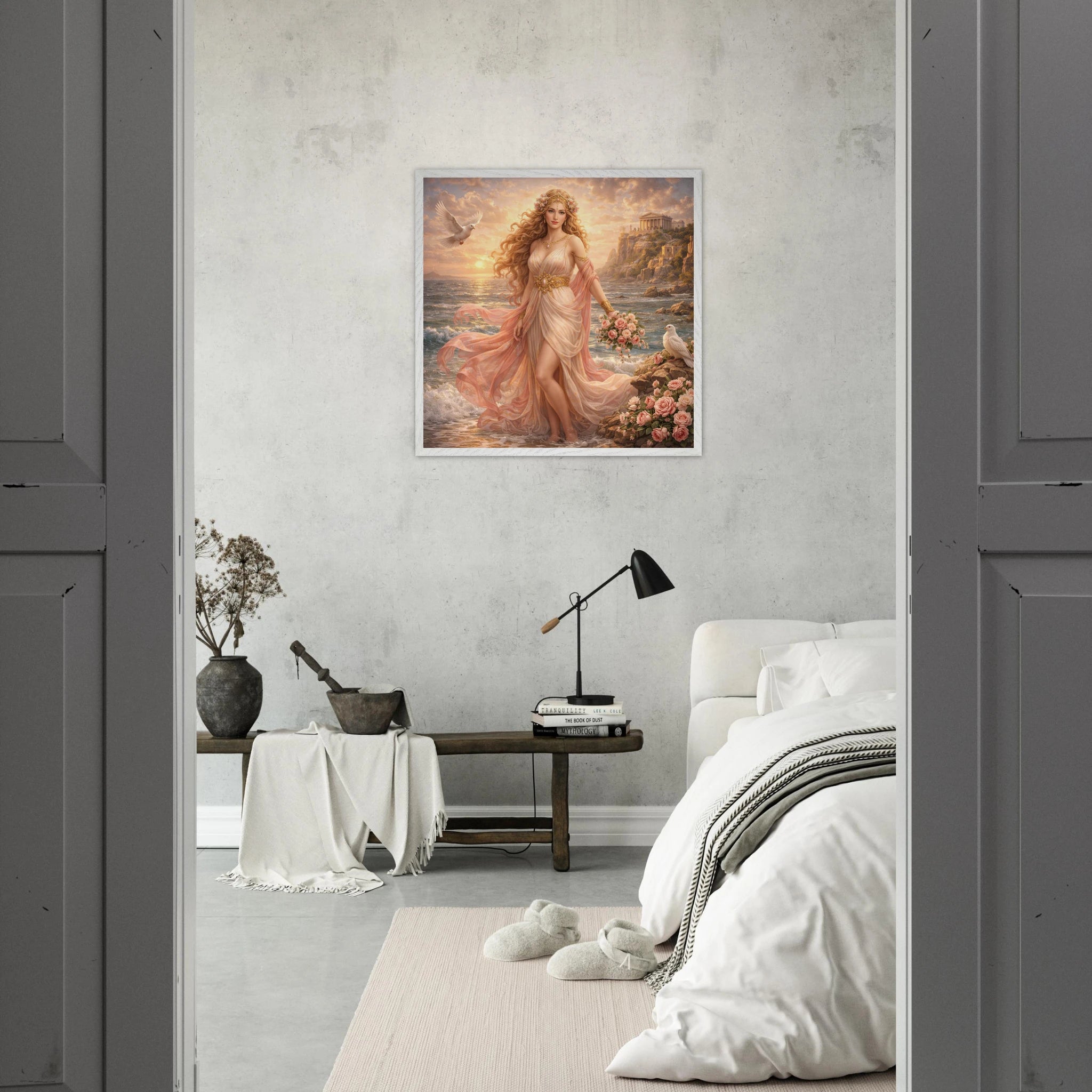 Aphrodite – Mythologie Fine Art Print mit Rahmen | babasan