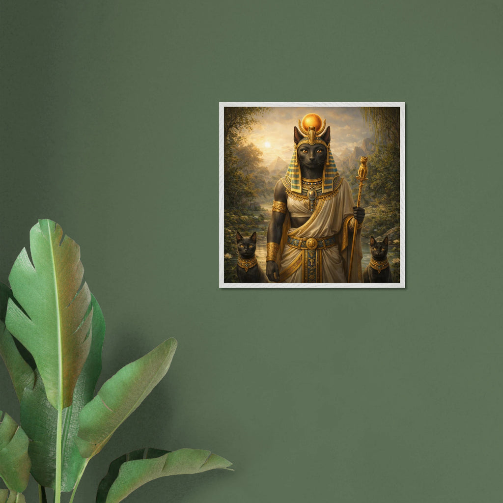 Bastet – Mythologie Fine Art Print mit Rahmen | babasan