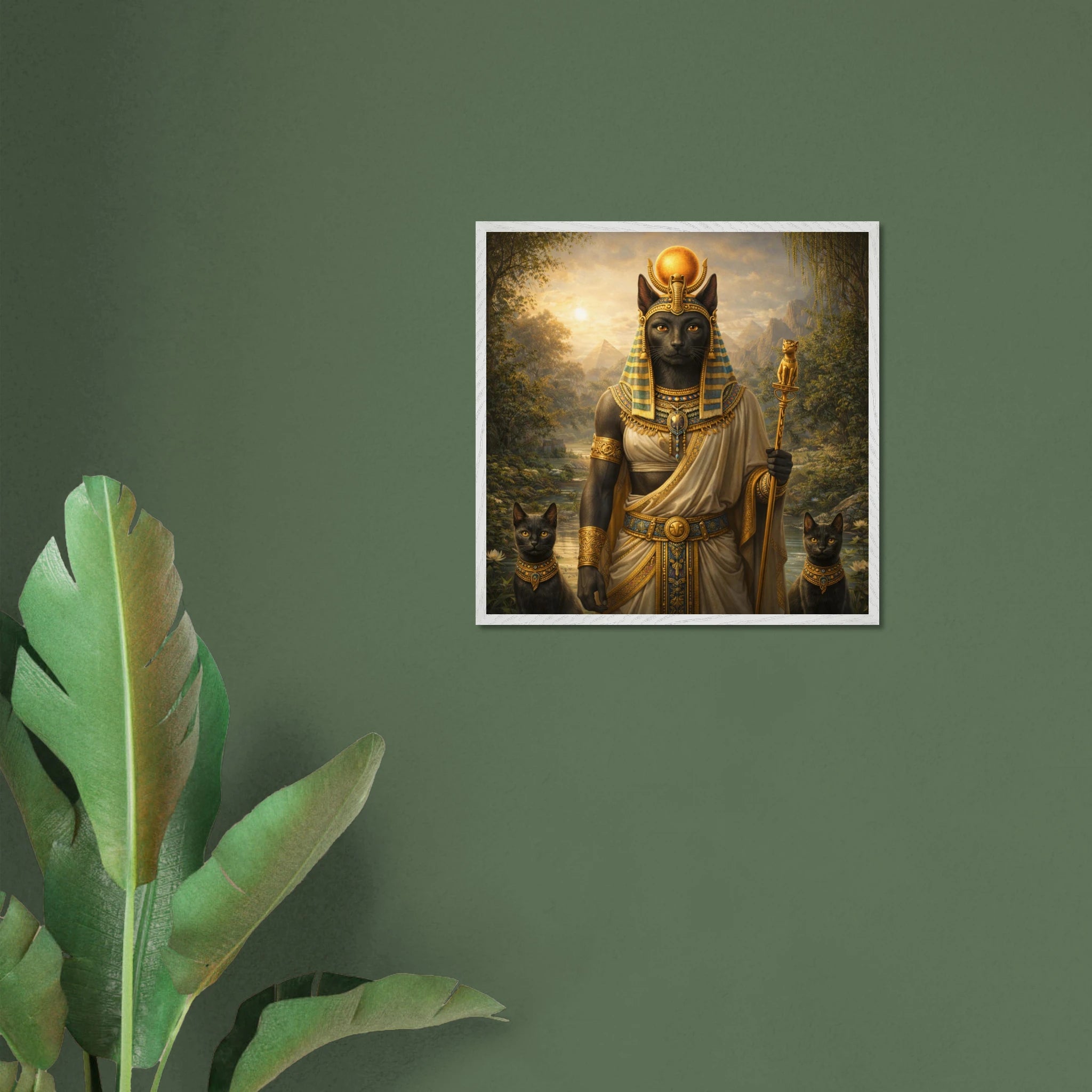 Bastet – Mythologie Fine Art Print mit Rahmen | babasan