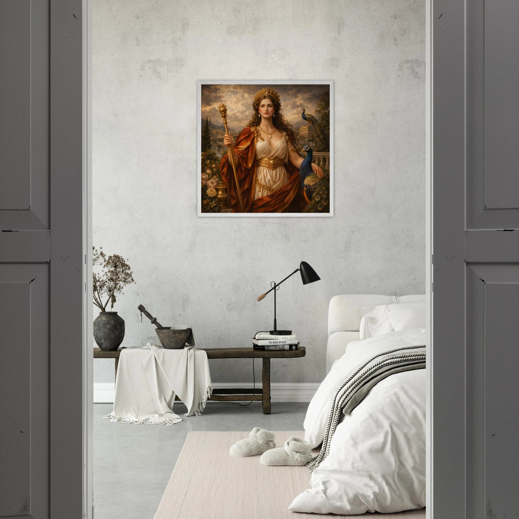 Juno – Mythologie Fine Art Print mit Rahmen | babasan