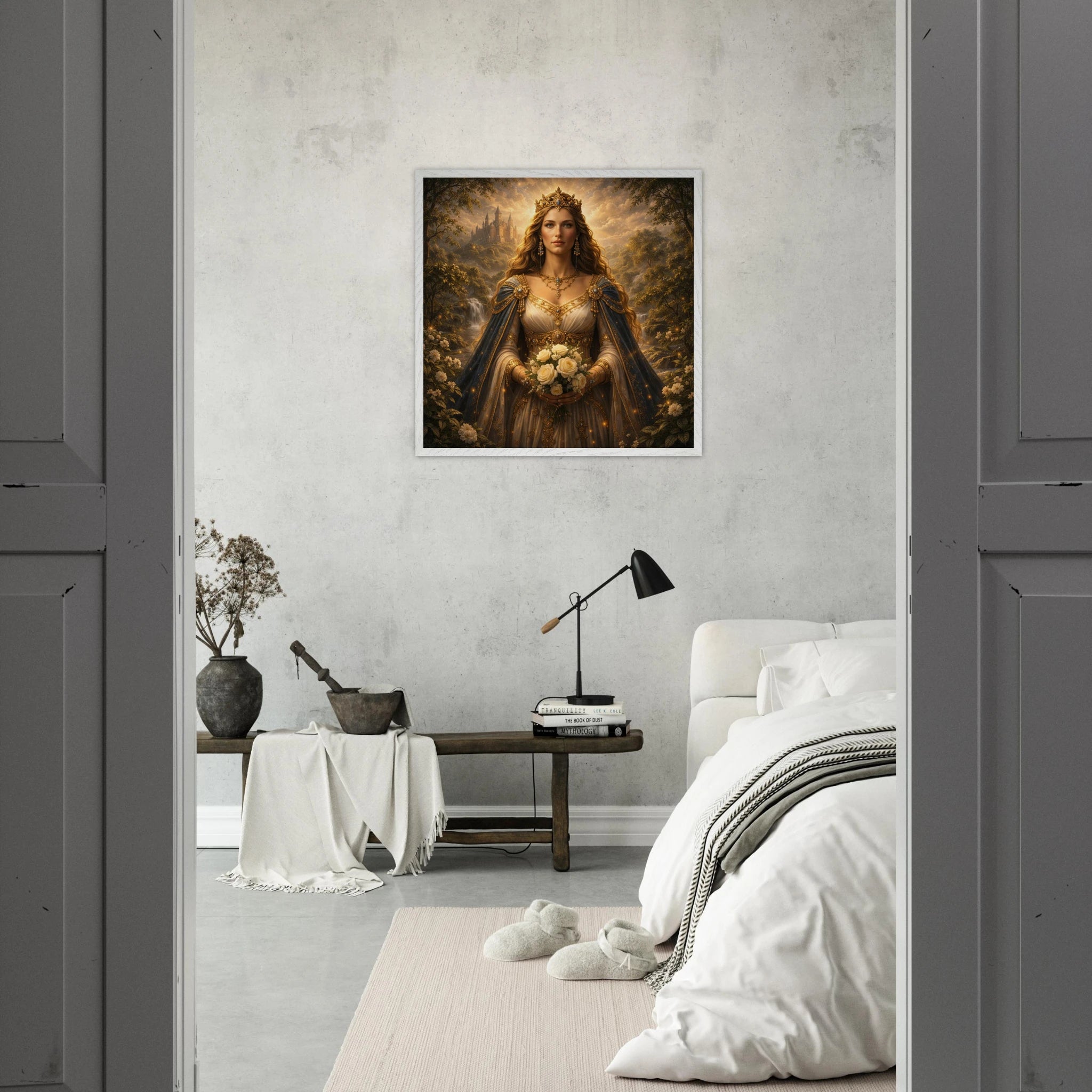 Guinevere – Mythologie Fine Art Print mit Rahmen | babasan