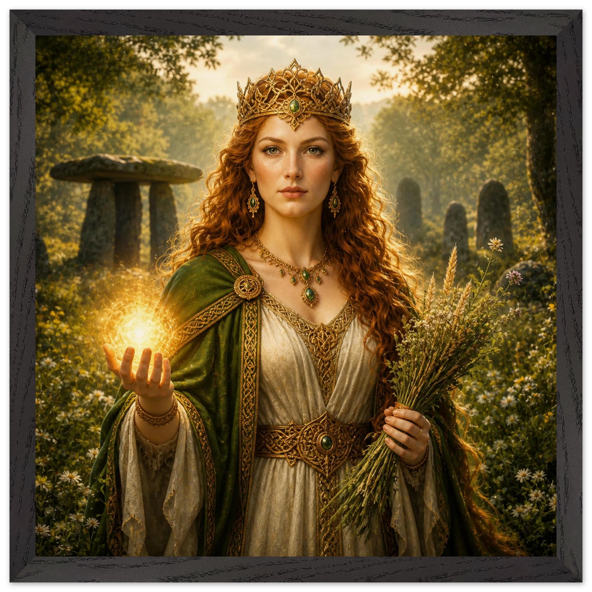 Áine – Mythologie Fine Art Print mit Rahmen | babasan