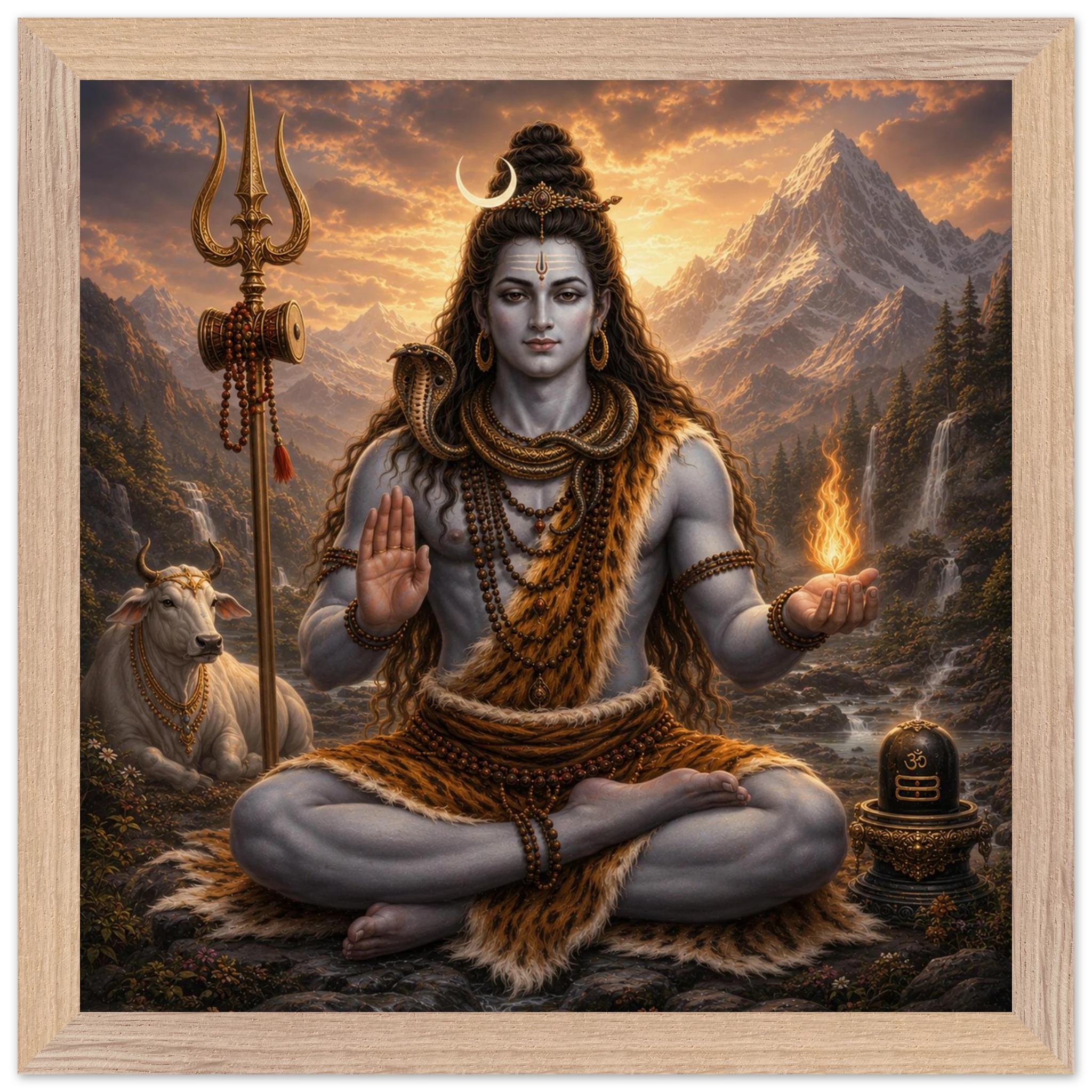 Shiva – Mythologie Fine Art Print mit Rahmen | babasan