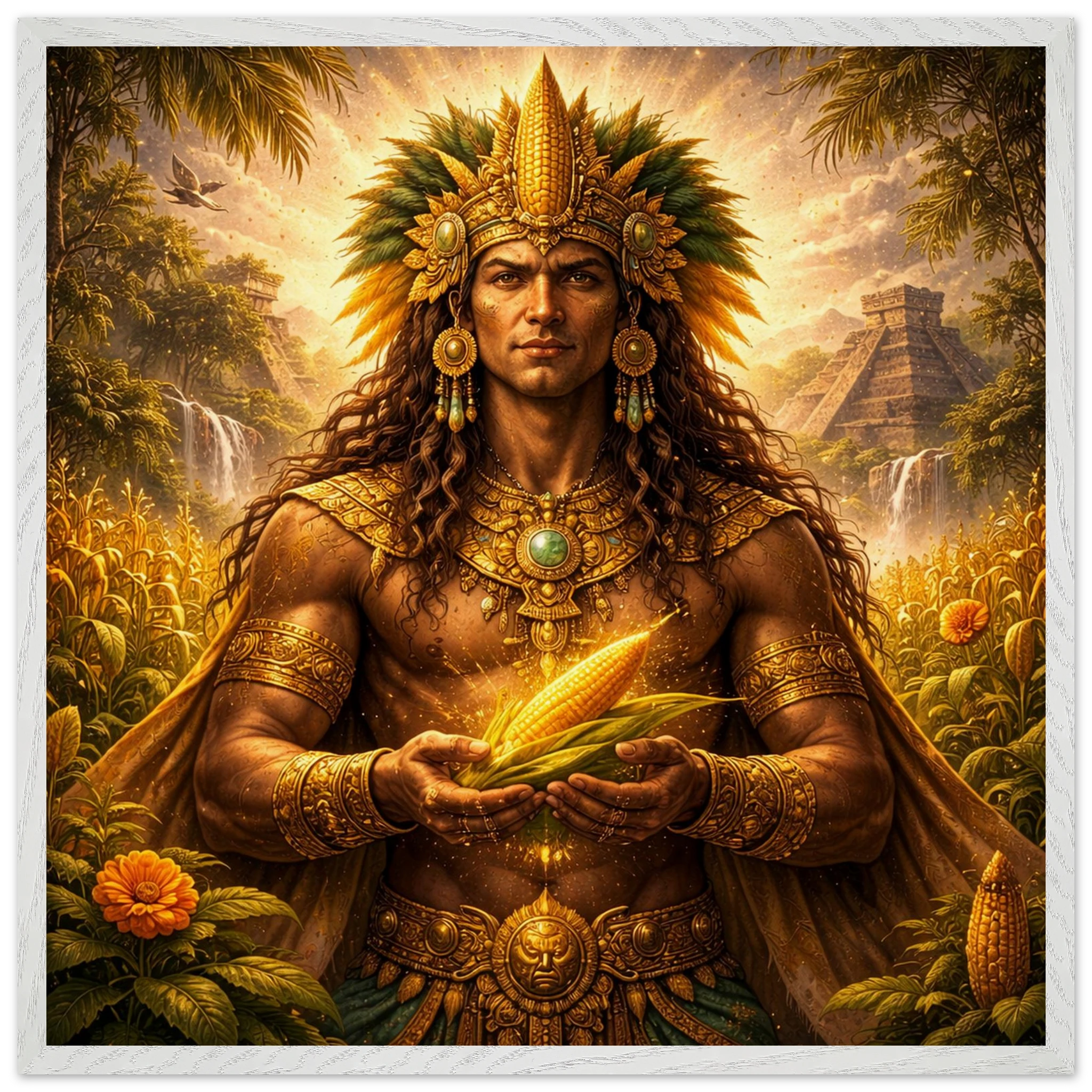 Hun Hunahpu – Mythologie Fine Art Print mit Rahmen | babasan