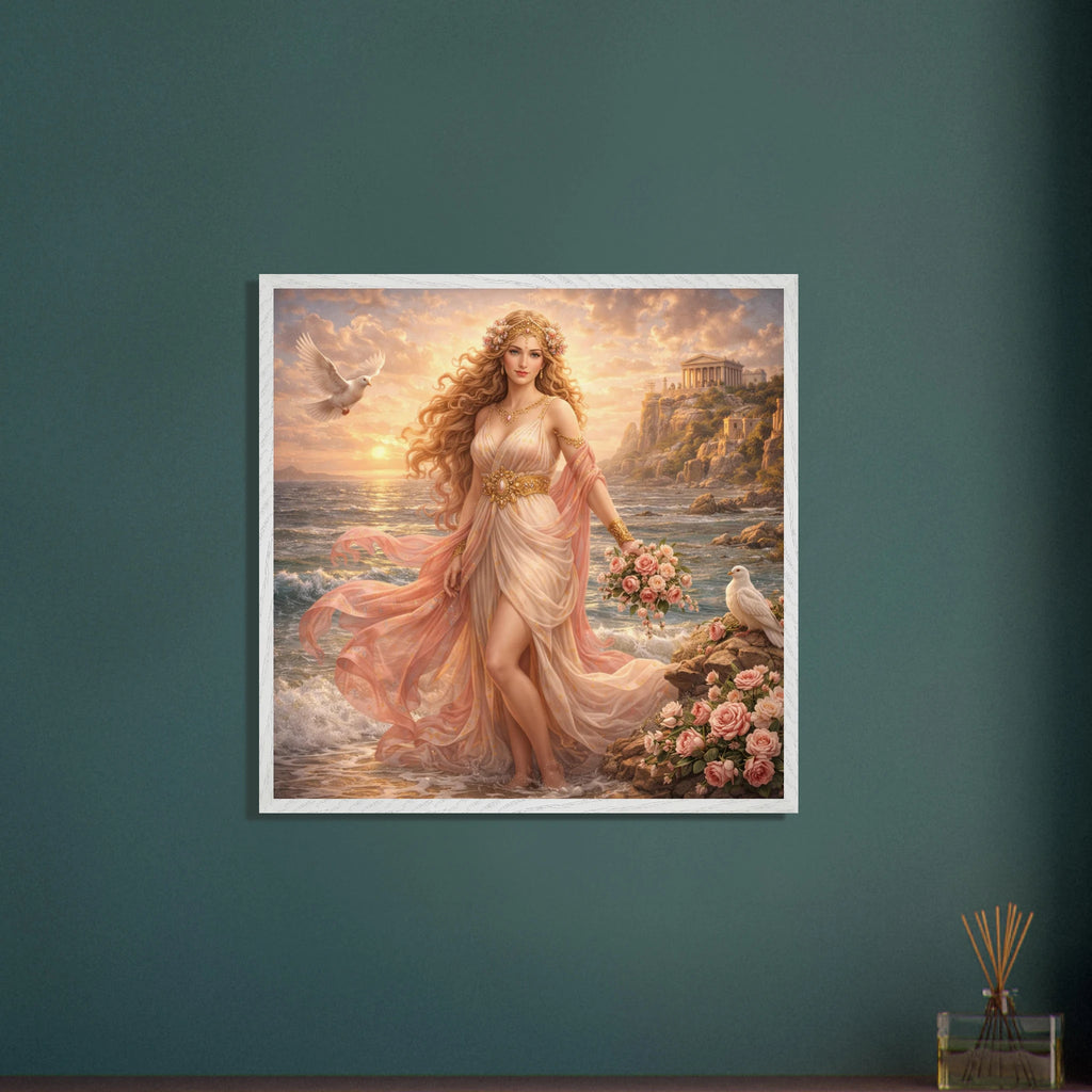 Aphrodite – Mythologie Fine Art Print mit Rahmen | babasan