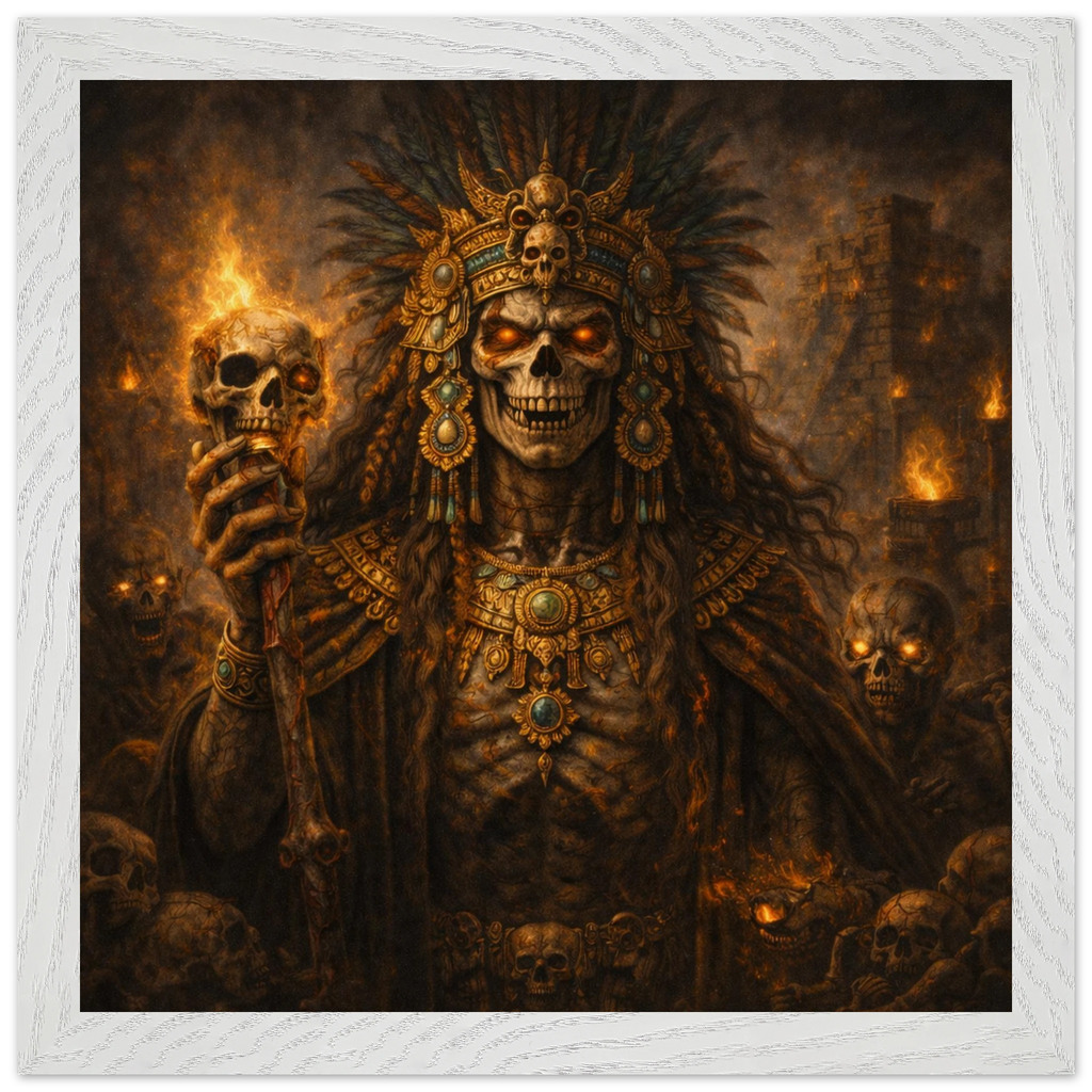 Ah Puch – Mythologie Fine Art Print mit Rahmen | babasan
