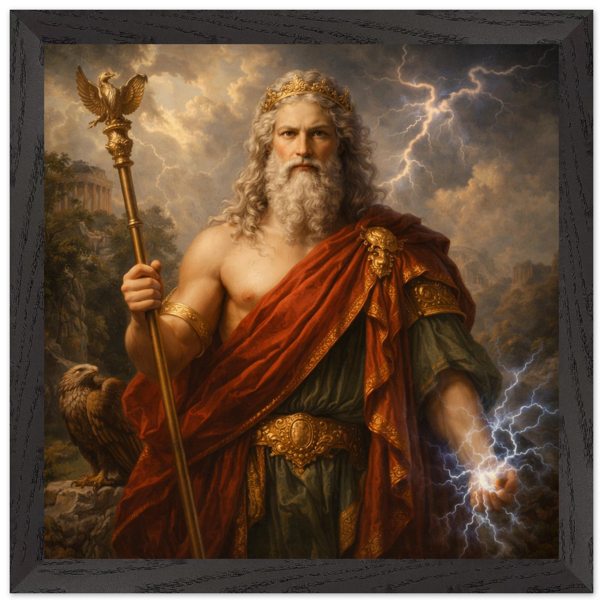 Jupiter – Mythologie Fine Art Print mit Rahmen | babasan