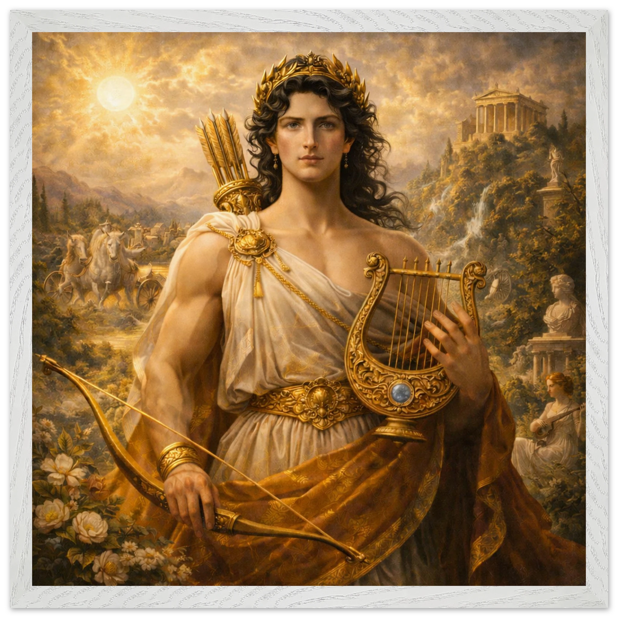 Apollo – Mythologie Fine Art Print mit Rahmen | babasan