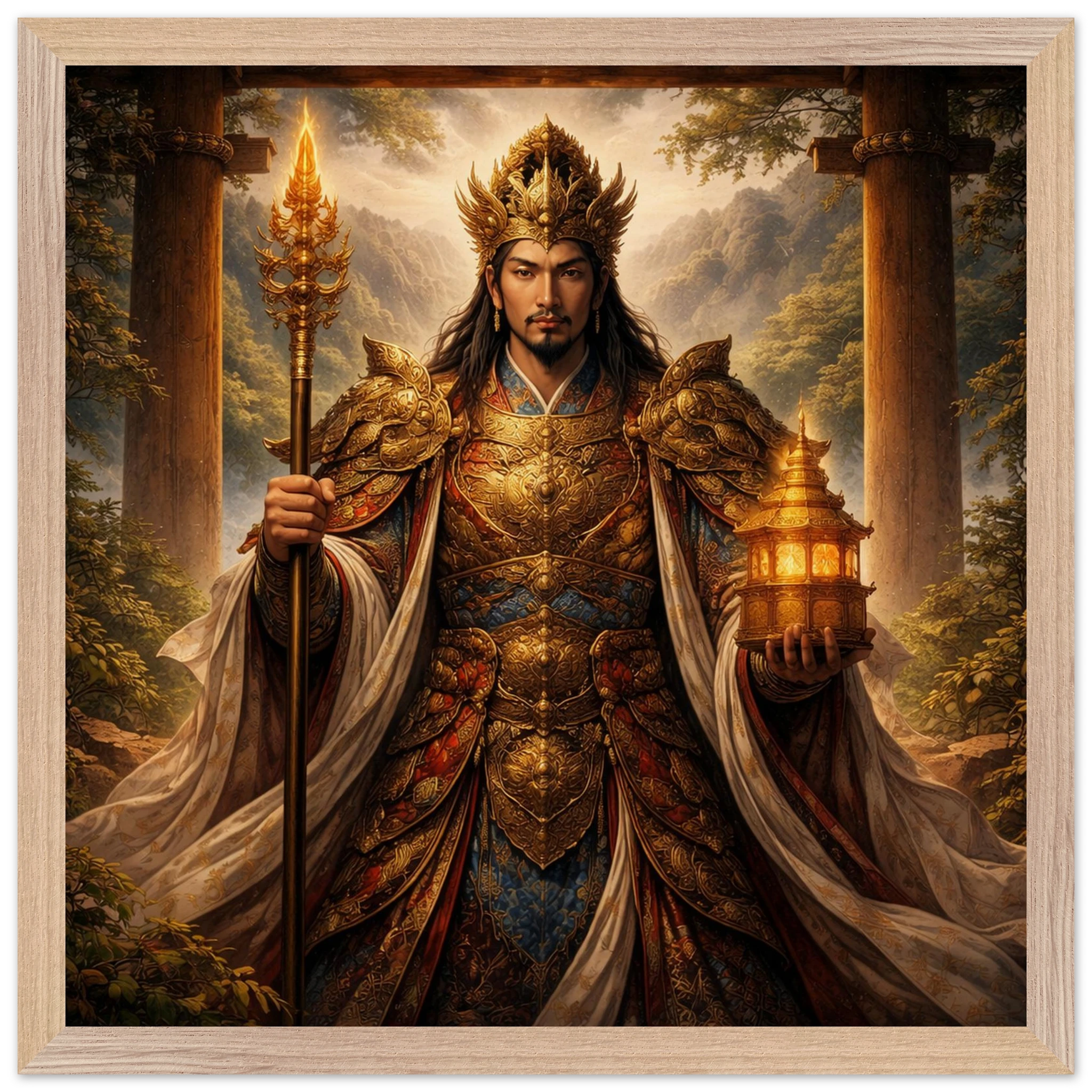 Bishamonten – Mythologie Fine Art Print mit Rahmen | babasan