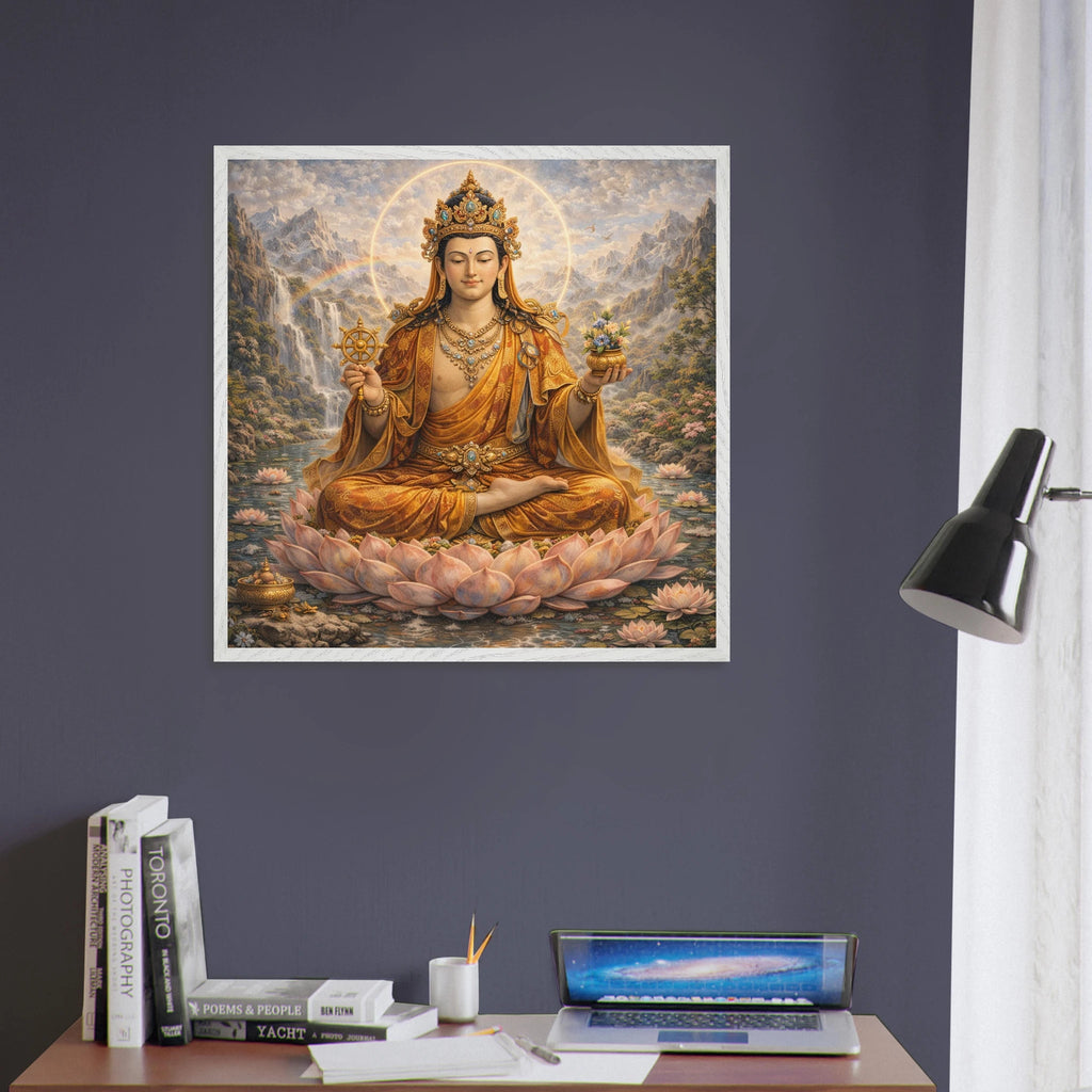 Buddha Maitreya – Mythologie Fine Art Print mit Rahmen | babasan