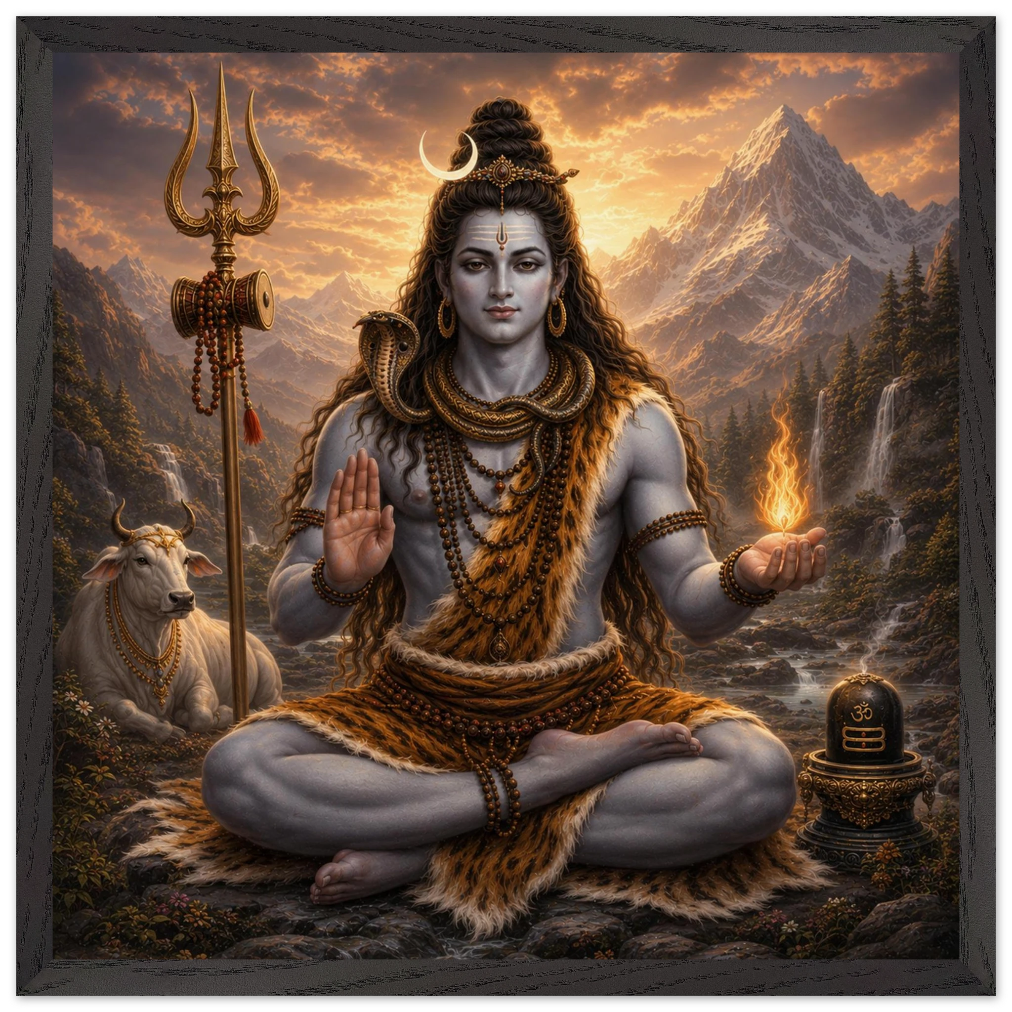 Shiva – Mythologie Fine Art Print mit Rahmen | babasan
