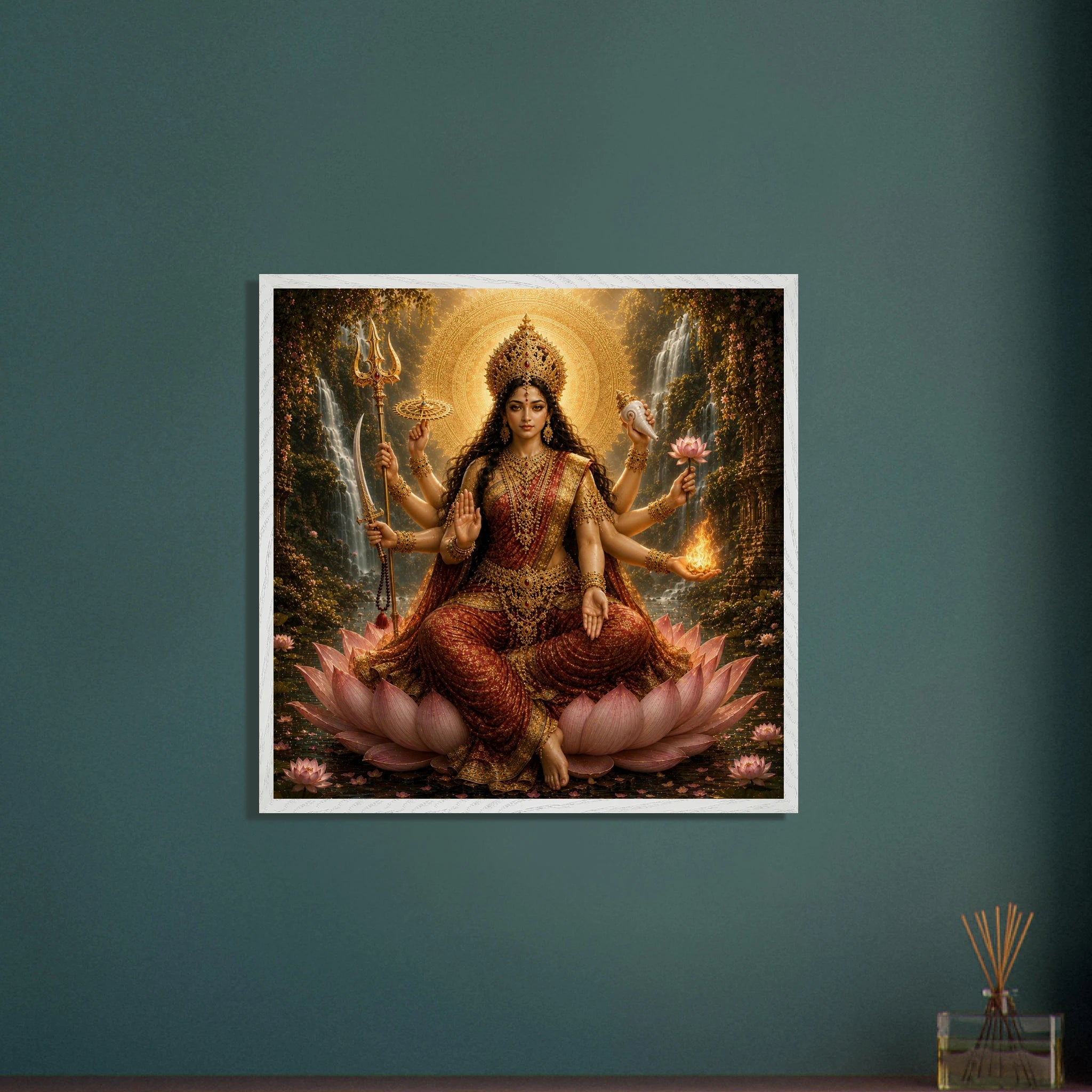 Shakti – Mythologie Fine Art Print mit Rahmen | babasan