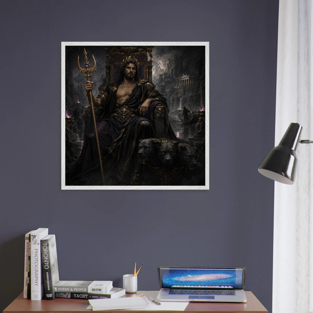 Hades – Mythologie Fine Art Print mit Rahmen | babasan