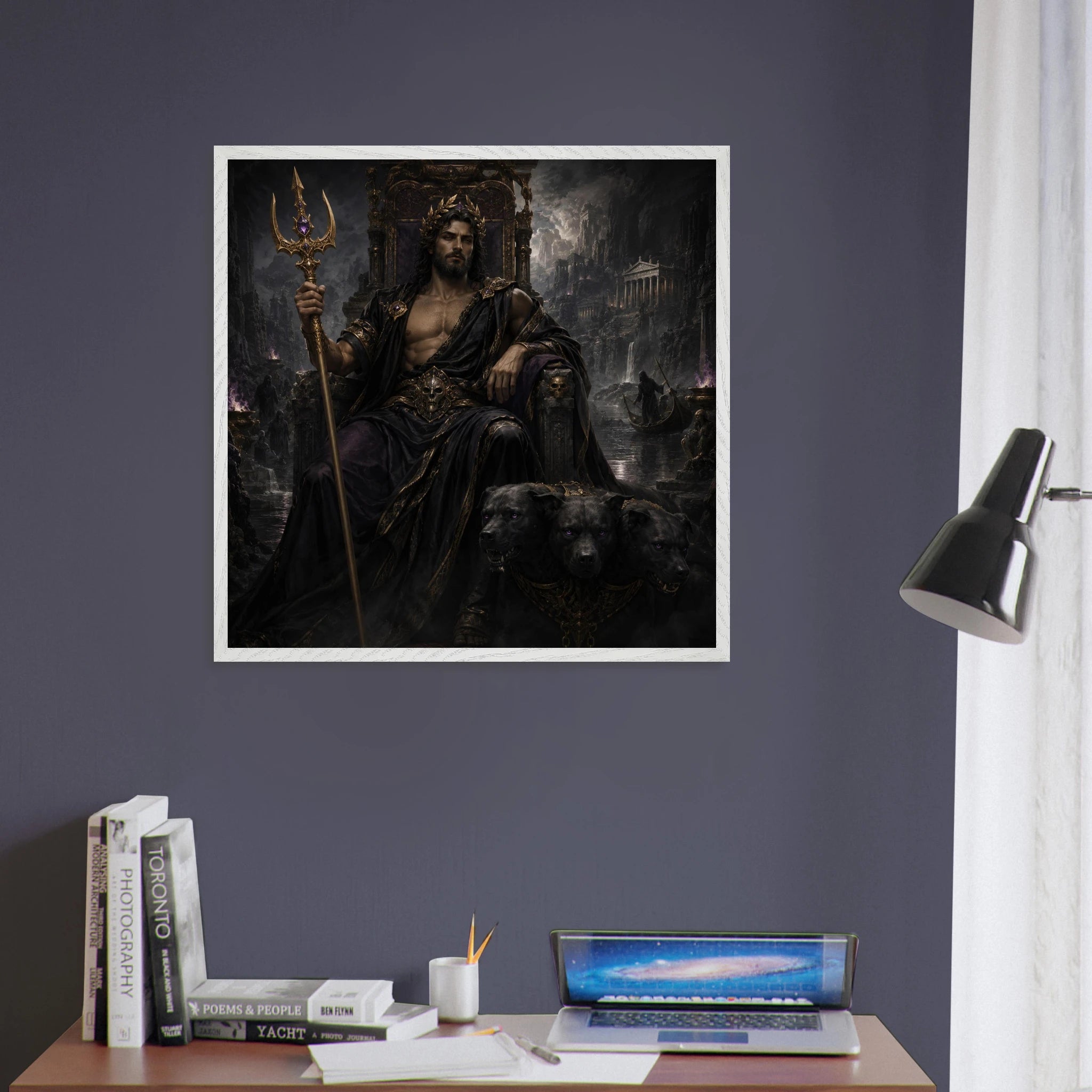 Hades – Mythologie Fine Art Print mit Rahmen | babasan