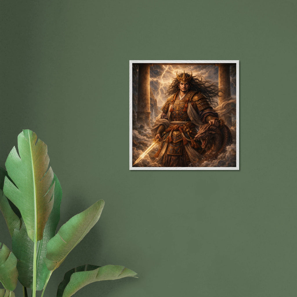 Susanoo – Mythologie Fine Art Print mit Rahmen | babasan