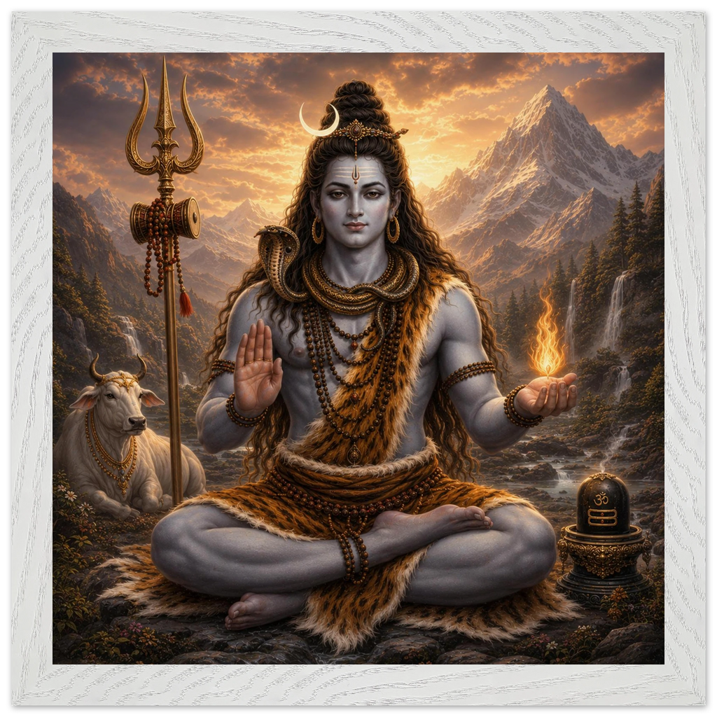 Shiva – Mythologie Fine Art Print mit Rahmen | babasan
