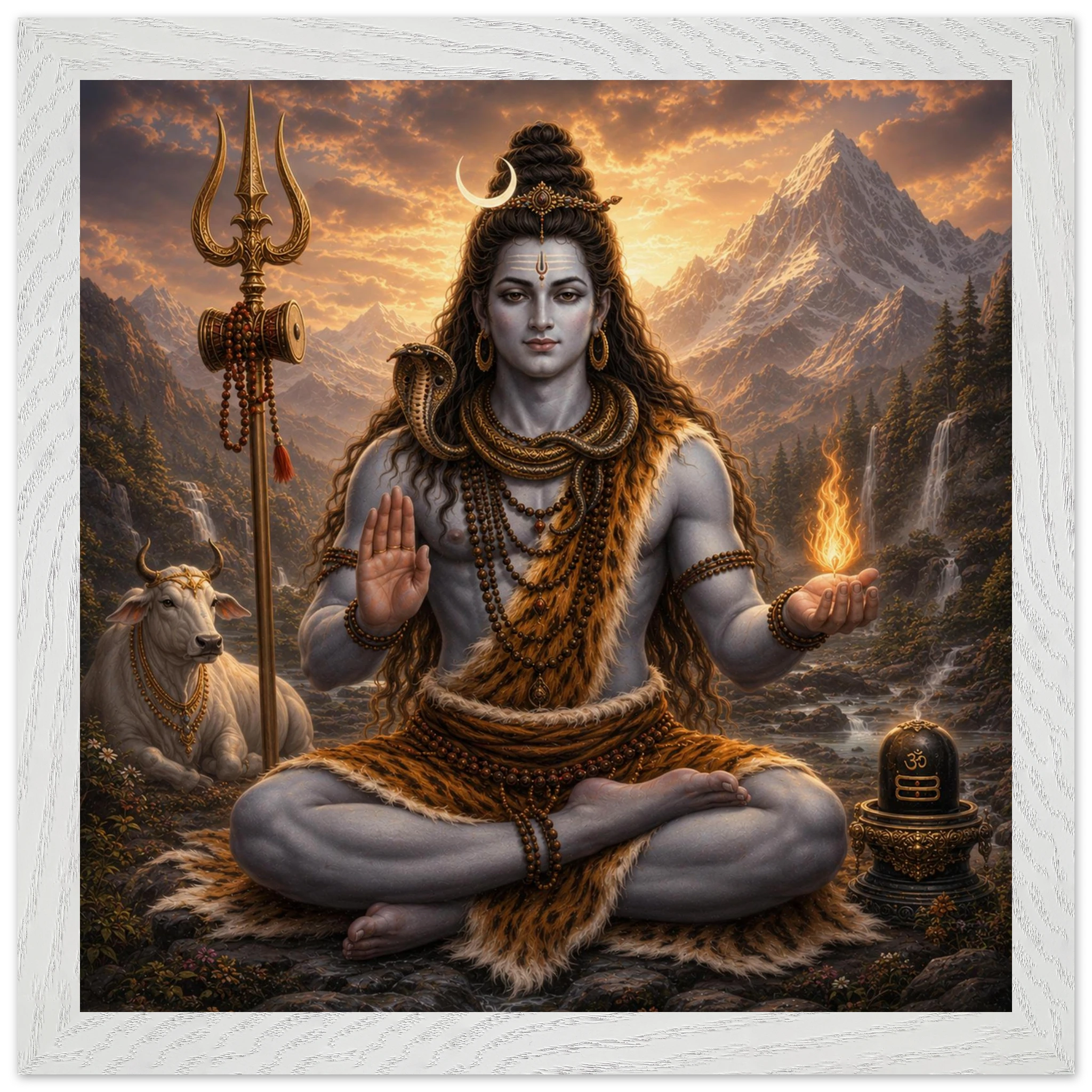 Shiva – Mythologie Fine Art Print mit Rahmen | babasan