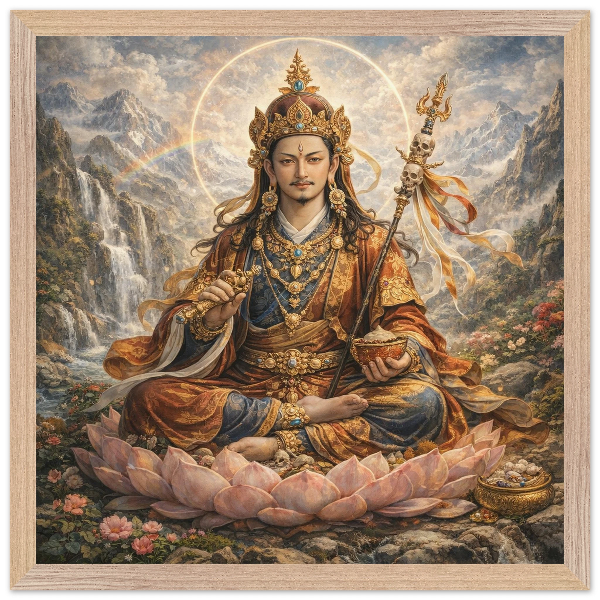 Padmasambhava – Mythologie Fine Art Print mit Rahmen | babasan