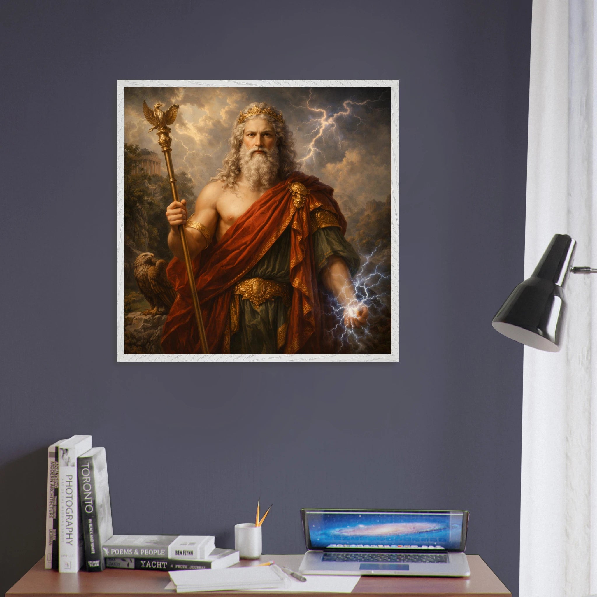 Jupiter – Mythologie Fine Art Print mit Rahmen | babasan