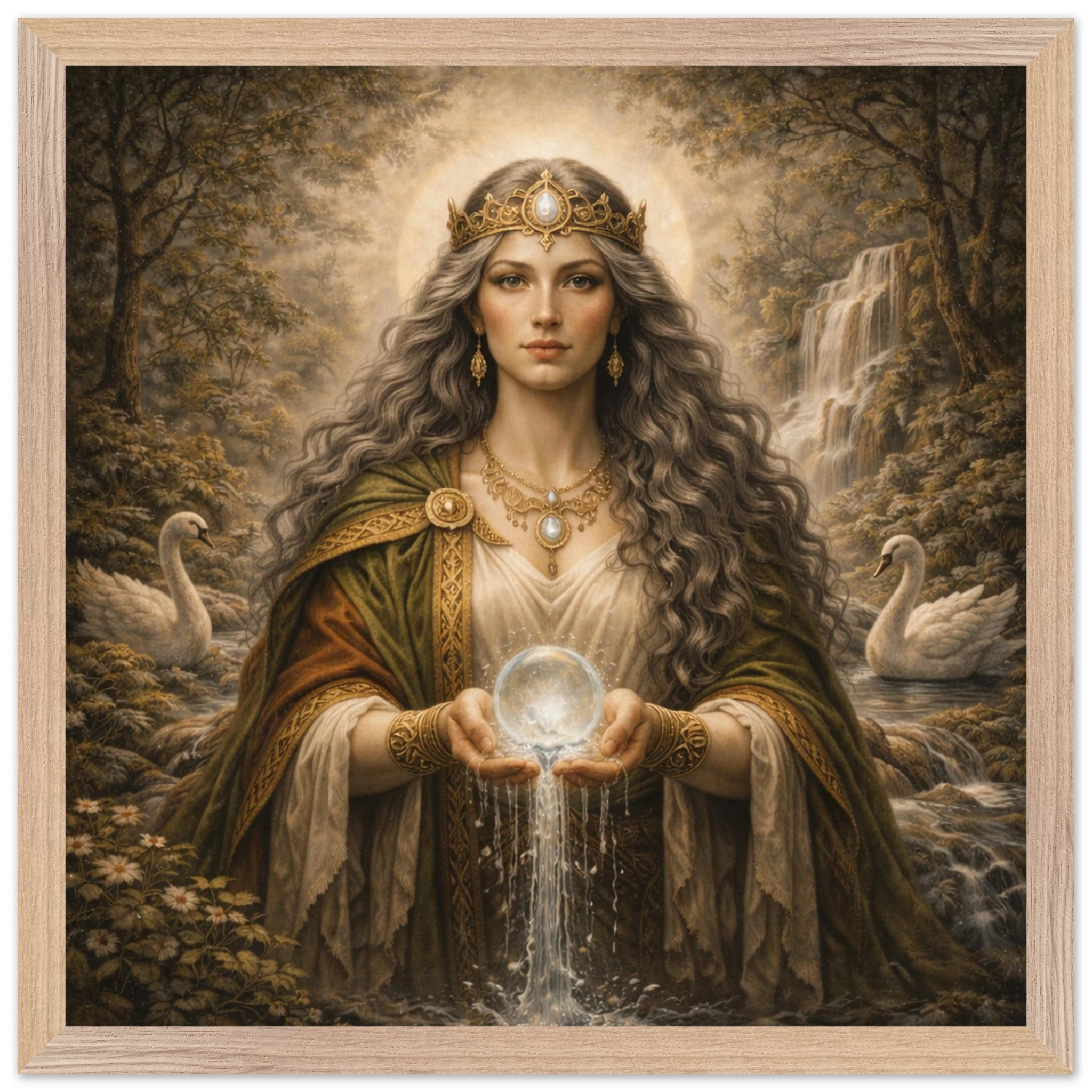 Celtic Danu – Mythologie Fine Art Print mit Rahmen | babasan