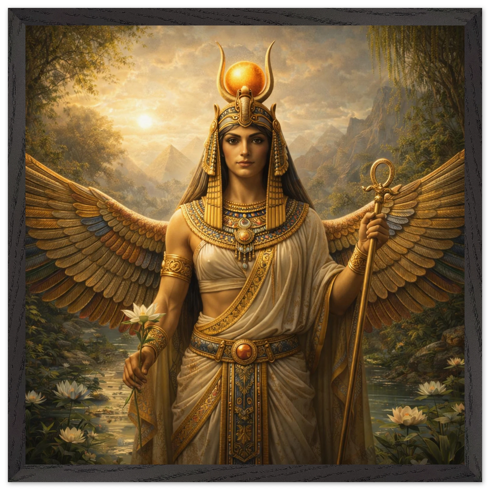 Isis – Mythologie Fine Art Print mit Rahmen | babasan