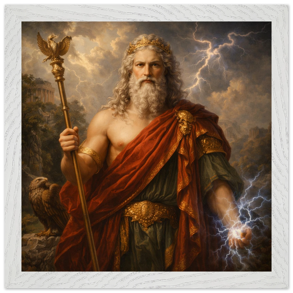 Jupiter – Mythologie Fine Art Print mit Rahmen | babasan