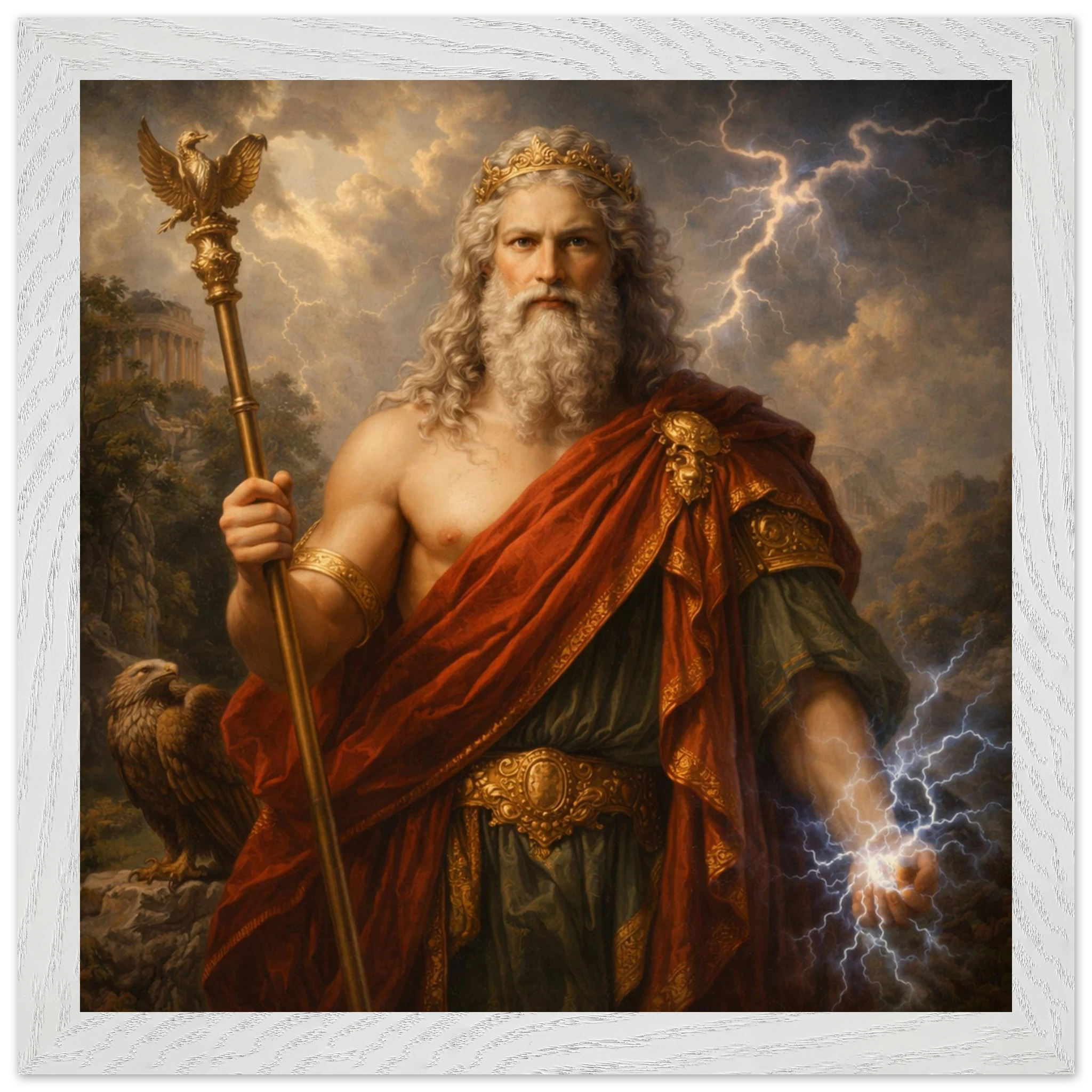 Jupiter – Mythologie Fine Art Print mit Rahmen | babasan