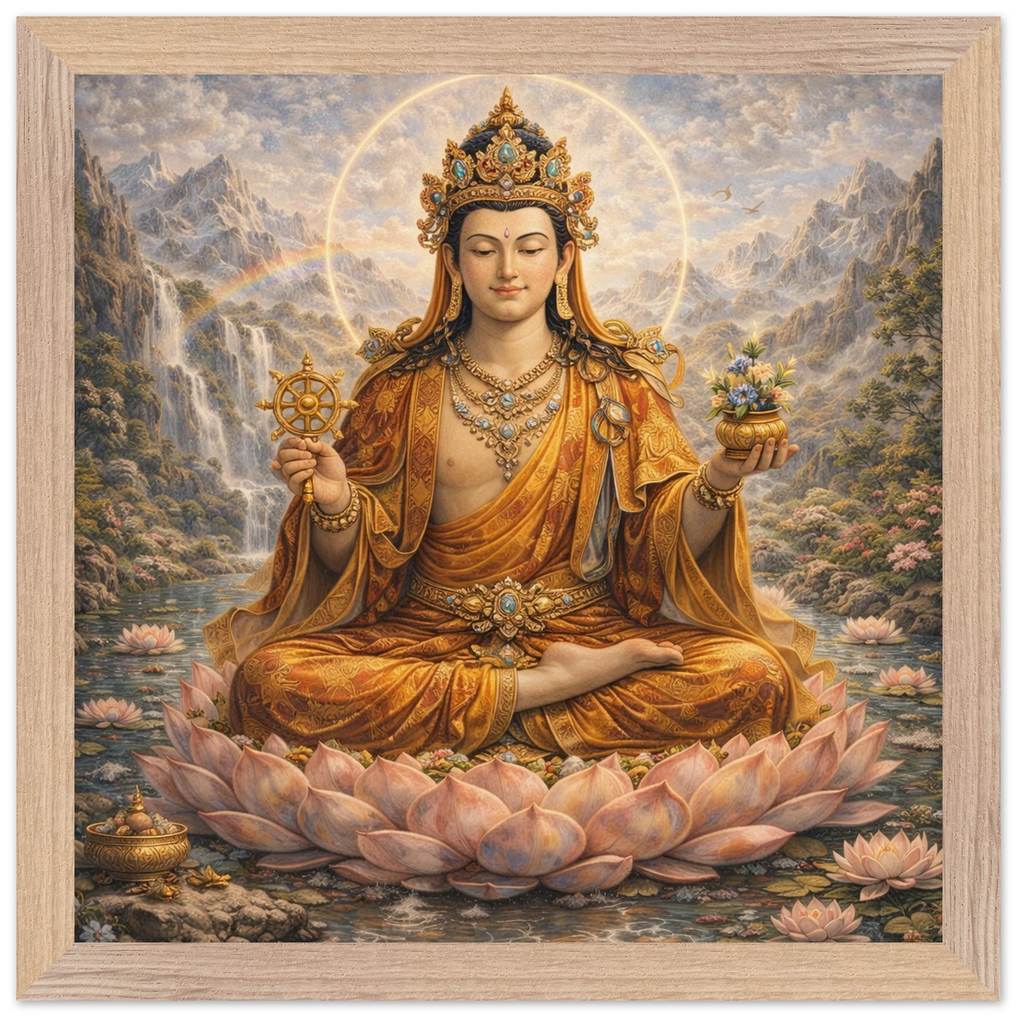 Buddha Maitreya – Mythologie Fine Art Print mit Rahmen | babasan