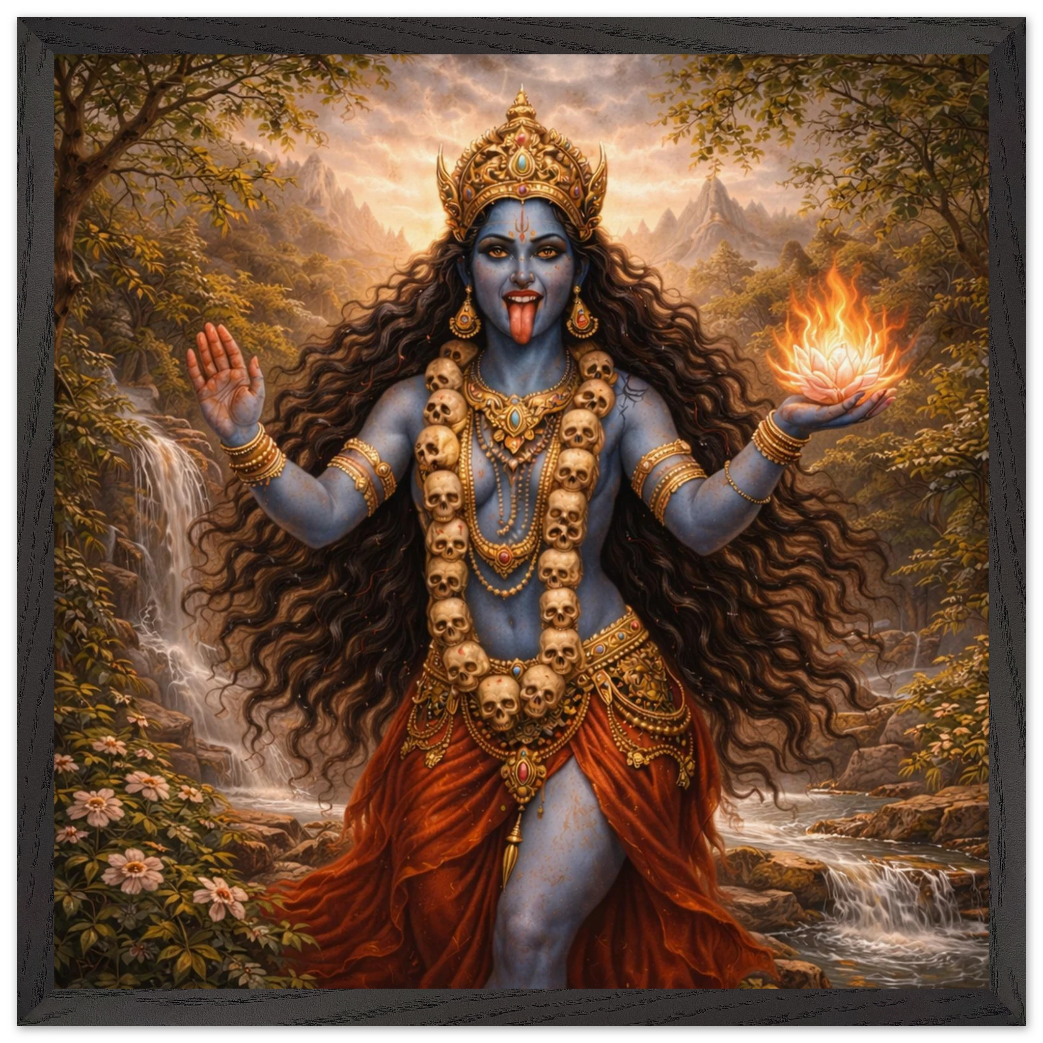 Kali – Mythologie Fine Art Print mit Rahmen | babasan
