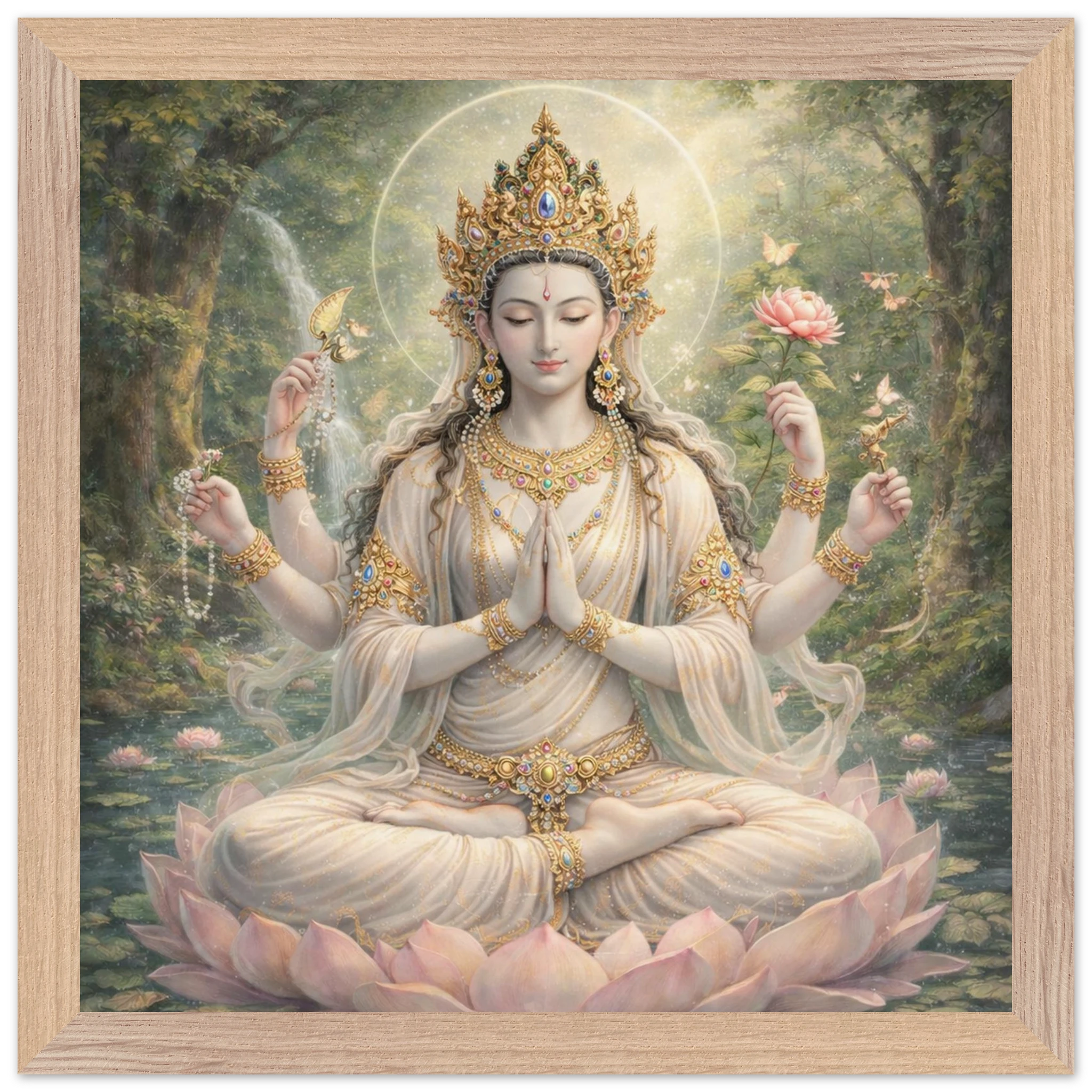 Avalokiteshvara – Mythologie Fine Art Print mit Rahmen | babasan
