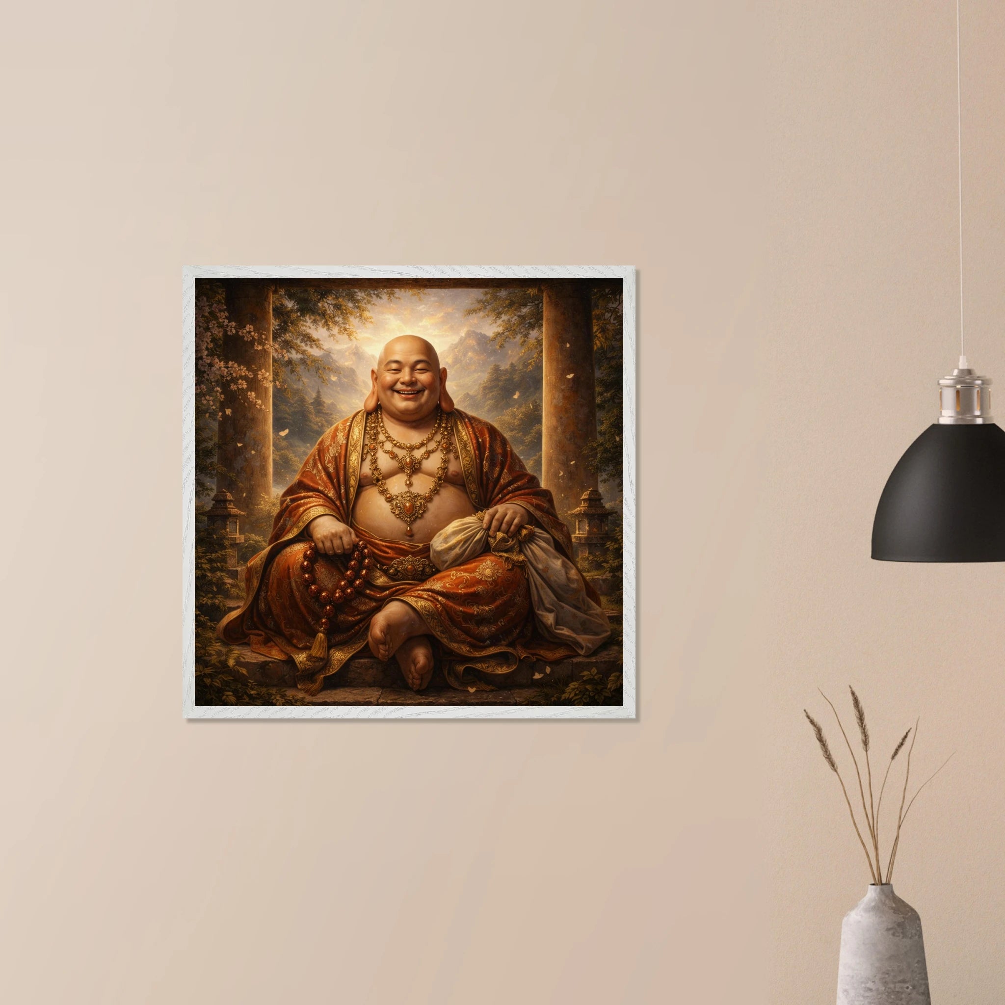 Hotei – Mythologie Fine Art Print mit Rahmen | babasan