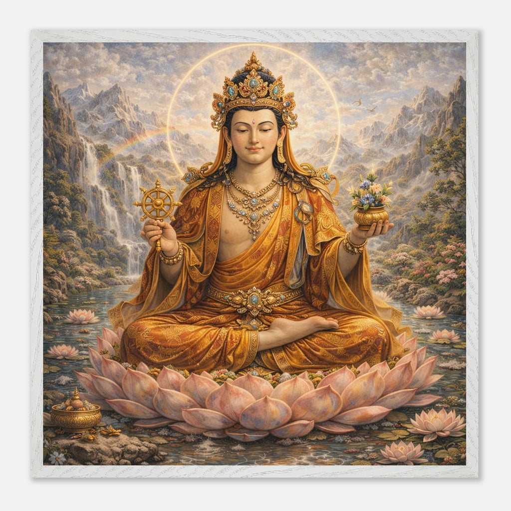 Buddha Maitreya – Mythologie Fine Art Print mit Rahmen | babasan