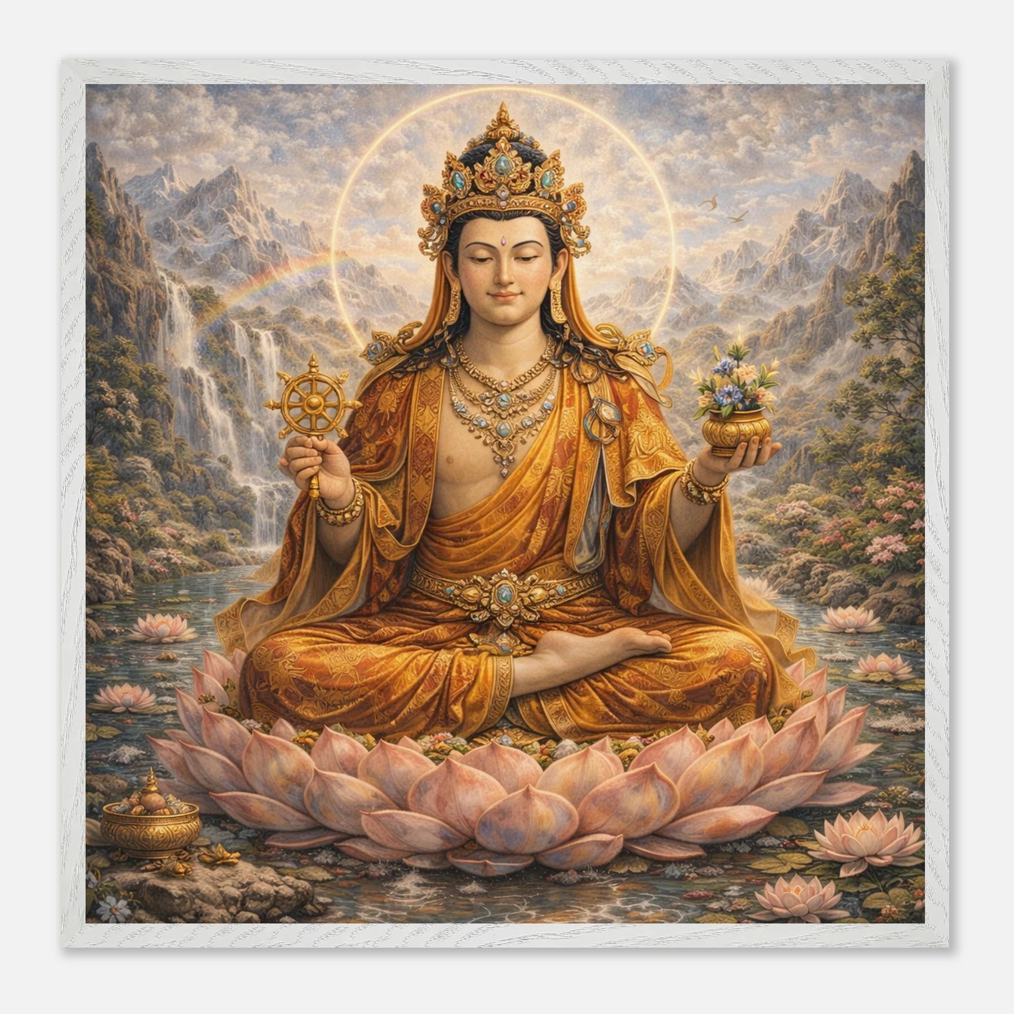 Buddha Maitreya – Mythologie Fine Art Print mit Rahmen | babasan