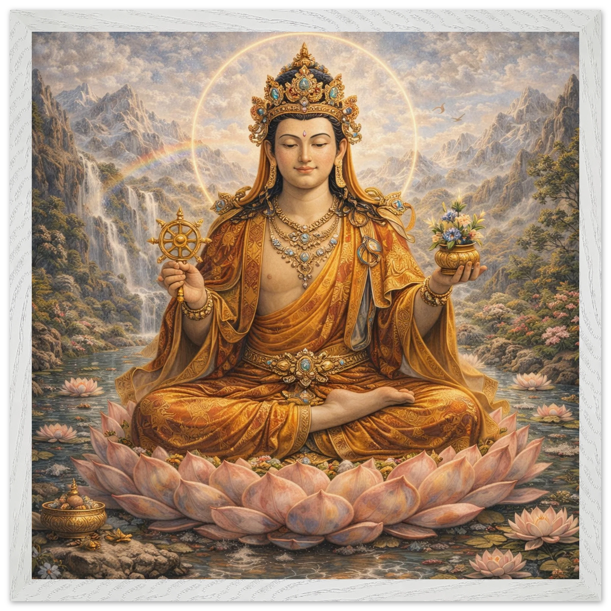 Buddha Maitreya – Mythologie Fine Art Print mit Rahmen | babasan