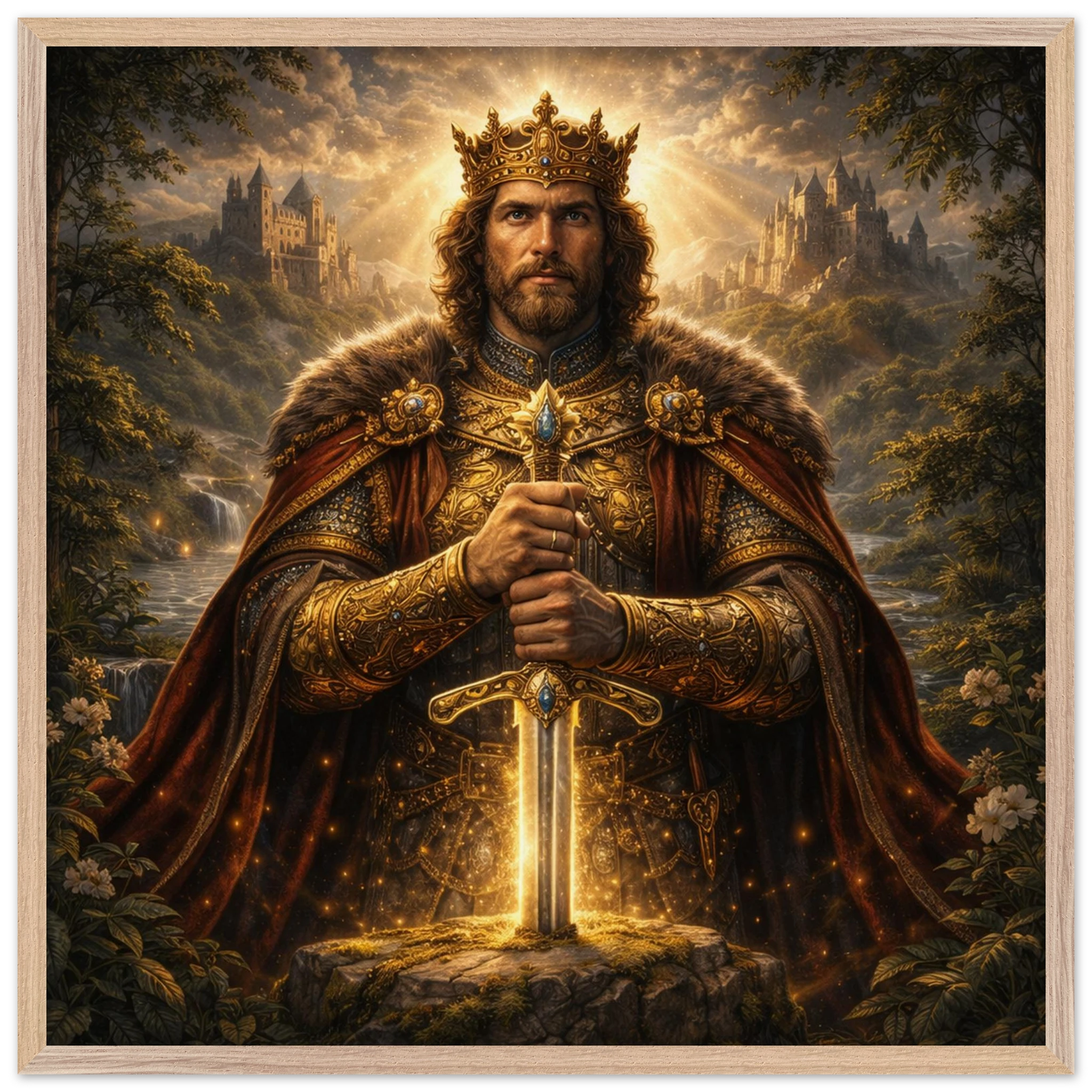König – Mythologie Fine Art Print mit Rahmen | babasan